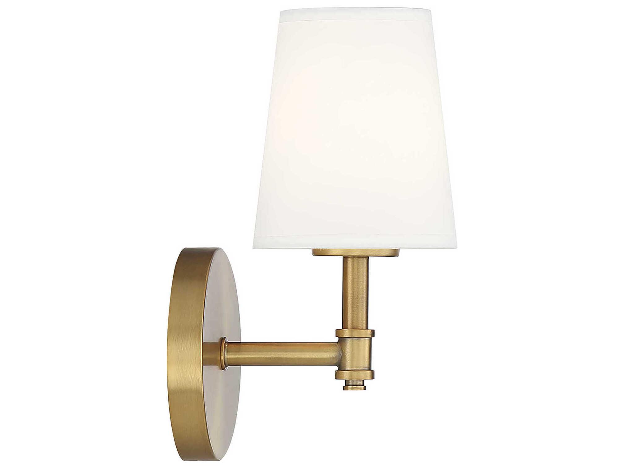 Savoy House Meridian 1-Light Natural Brass Wall Sconce