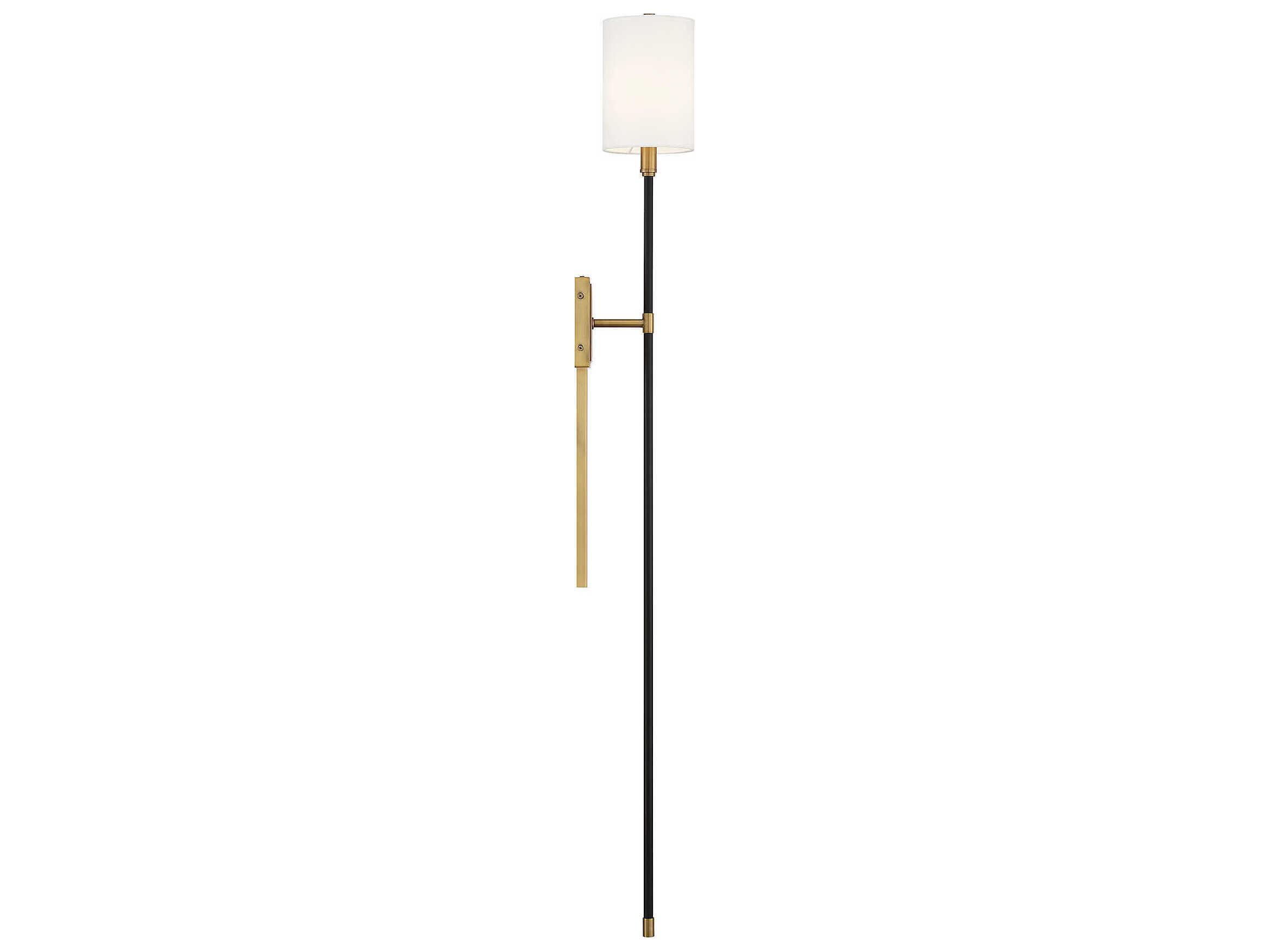 Savoy House Meridian 1-Light Black Natural Brass Wall Sconce