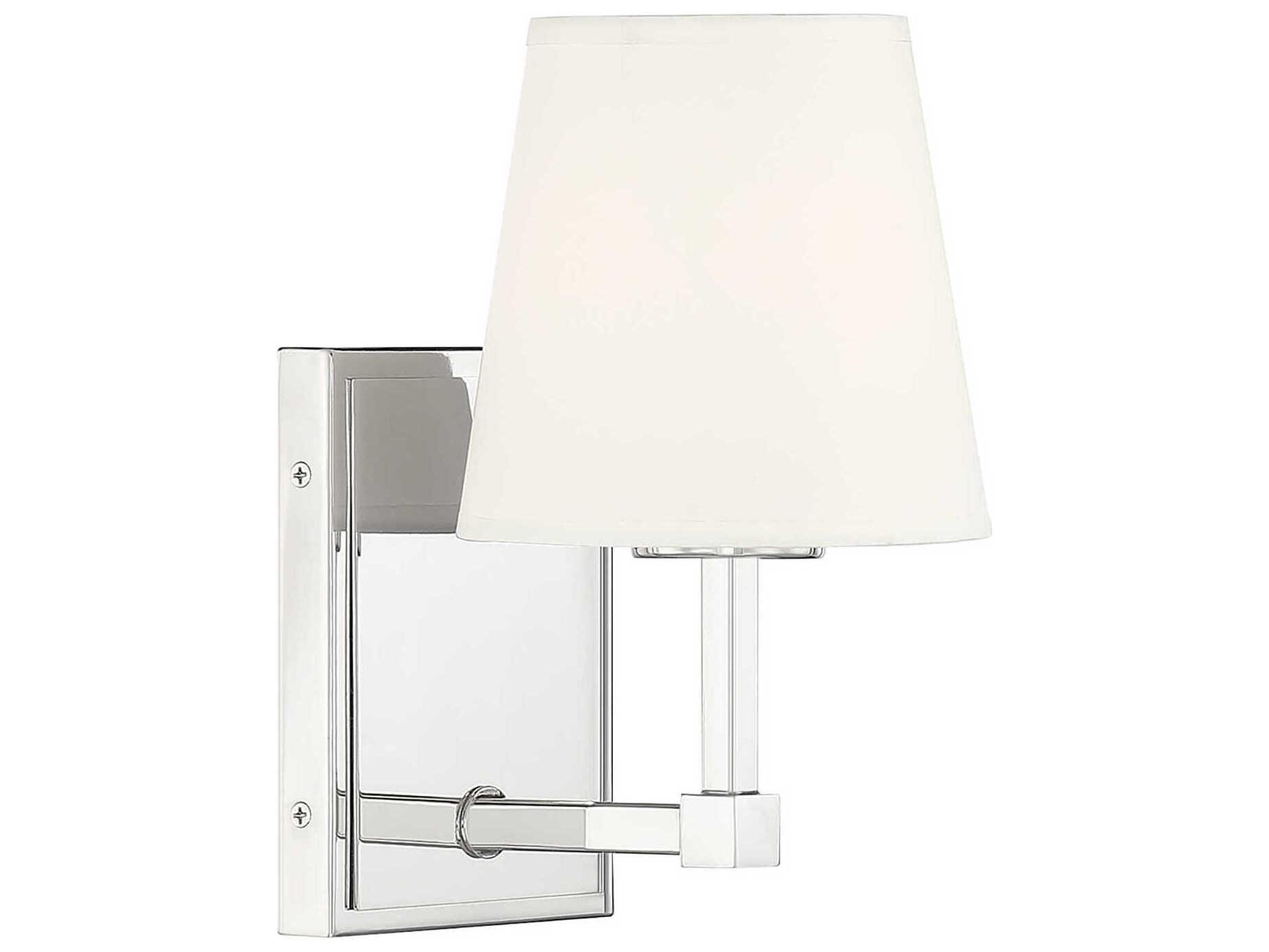 Savoy House Meridian 1-Light Polished Nickel Wall Sconce
