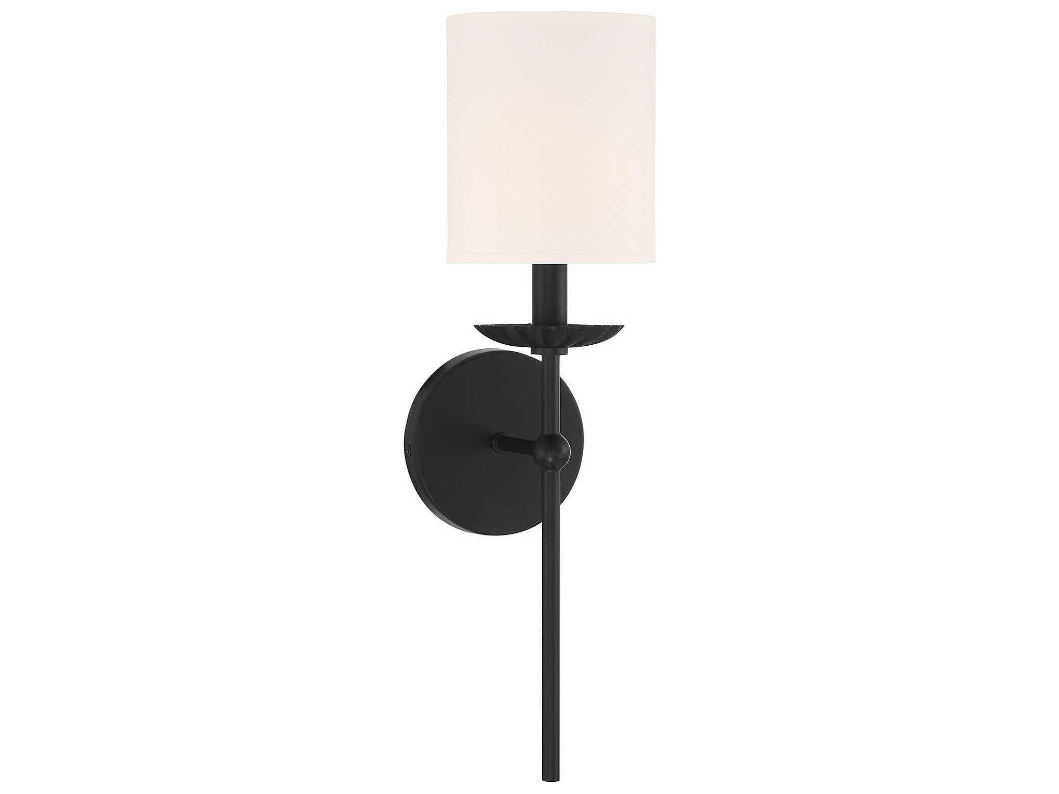 Savoy House Meridian 1-Light Matte Black Wall Sconce