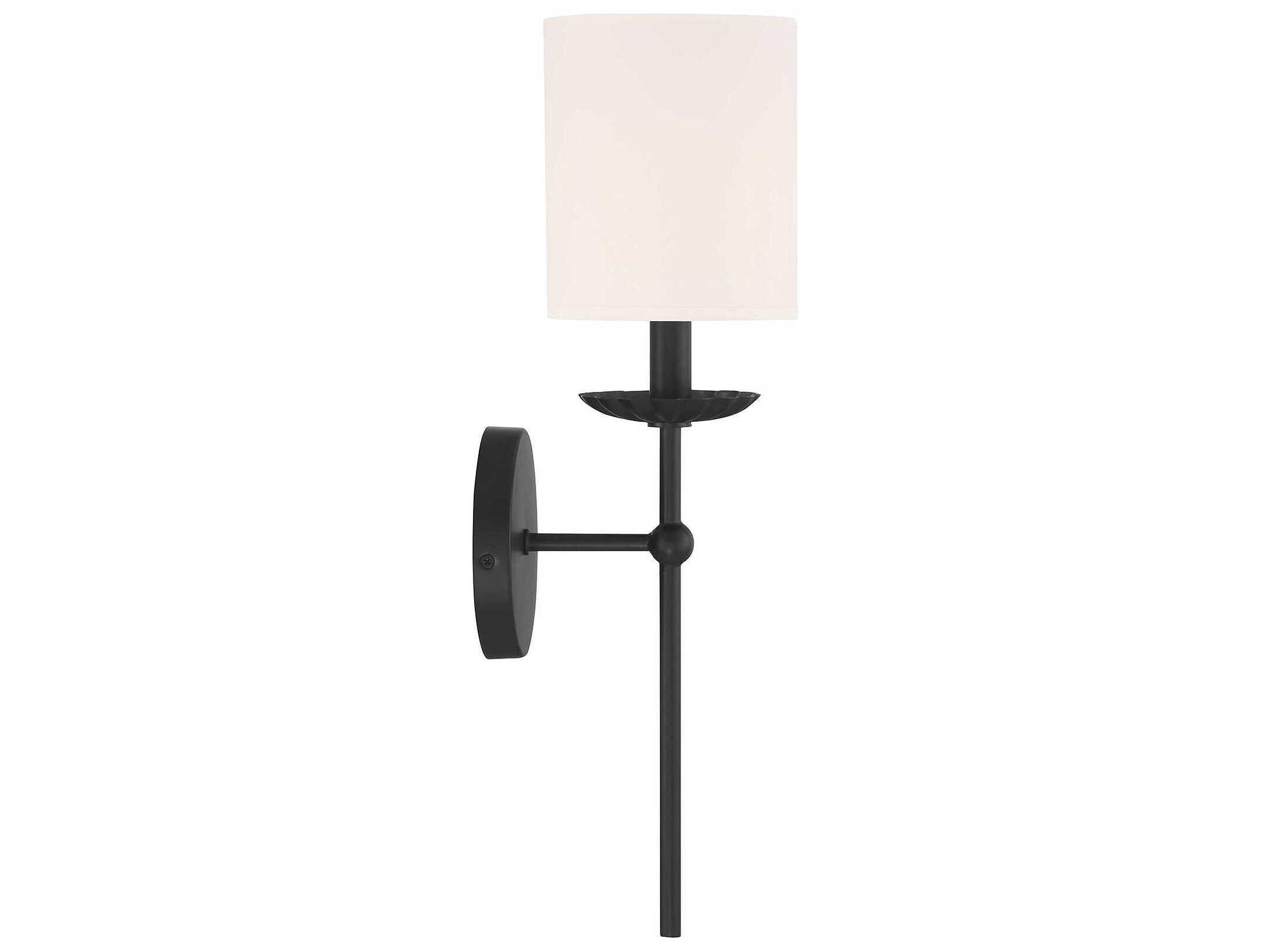 Savoy House Meridian 1-Light Matte Black Wall Sconce