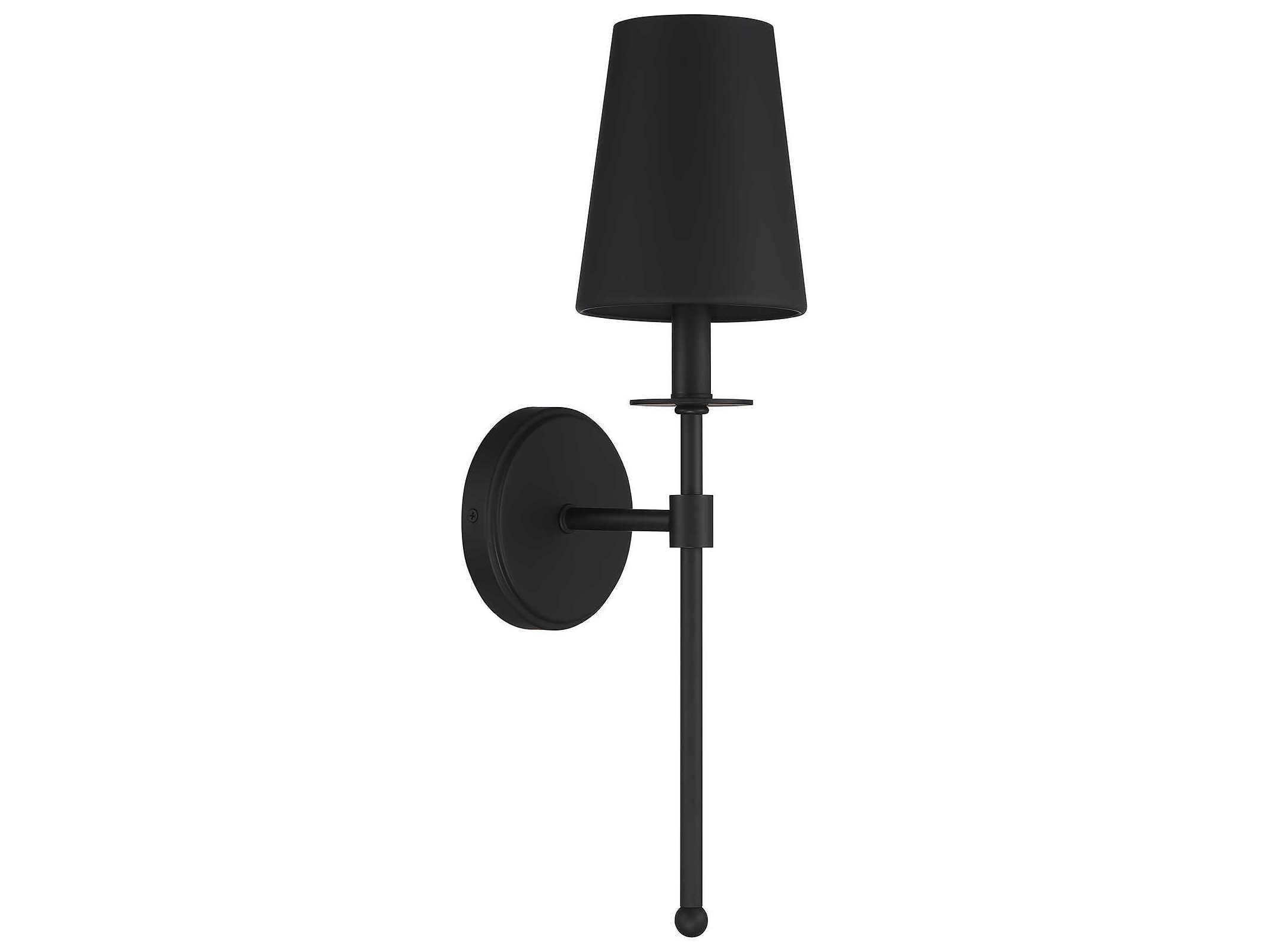 Savoy House Meridian 1-Light Matte Black Wall Sconce
