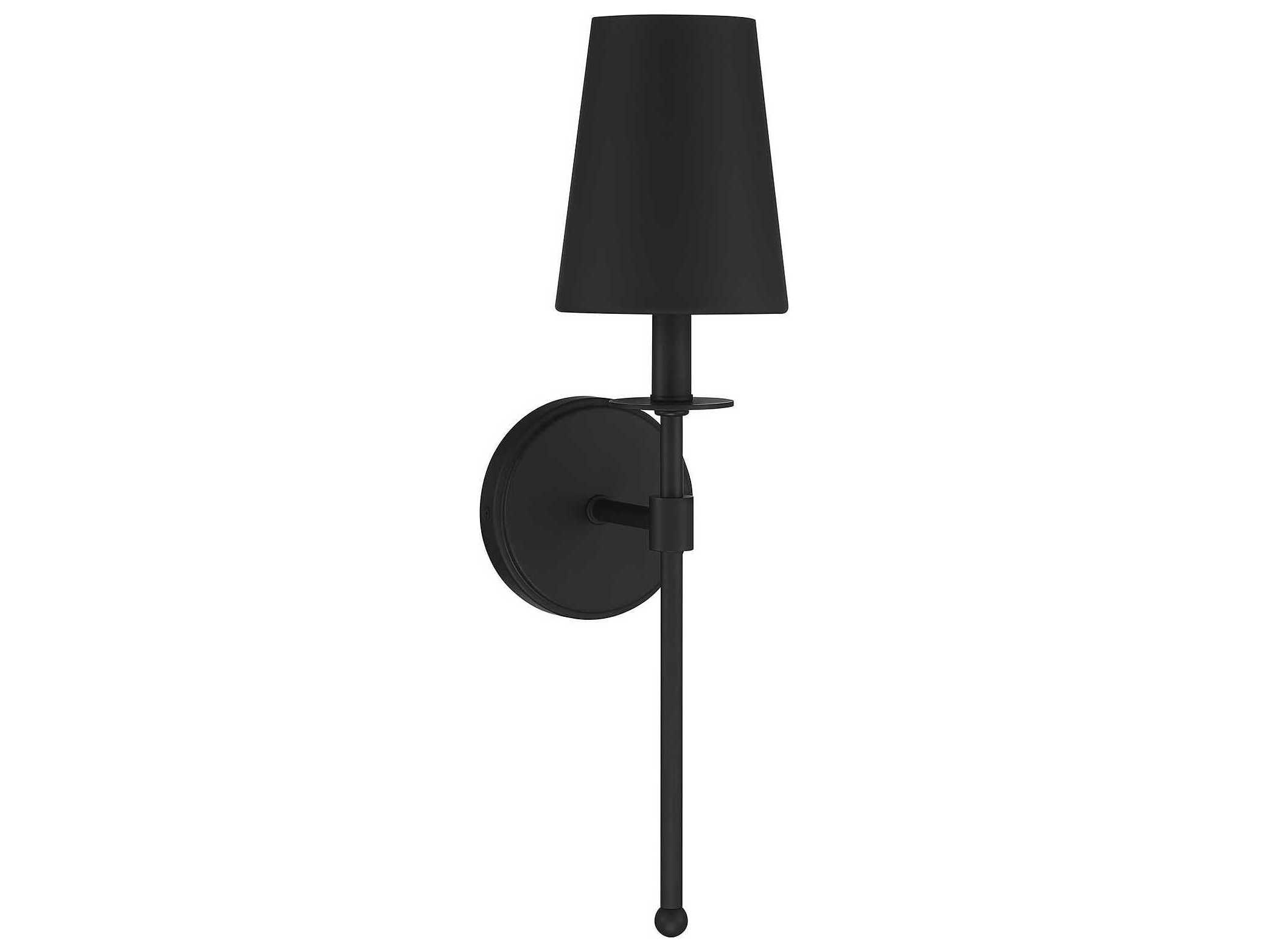 Savoy House Meridian 1-Light Matte Black Wall Sconce