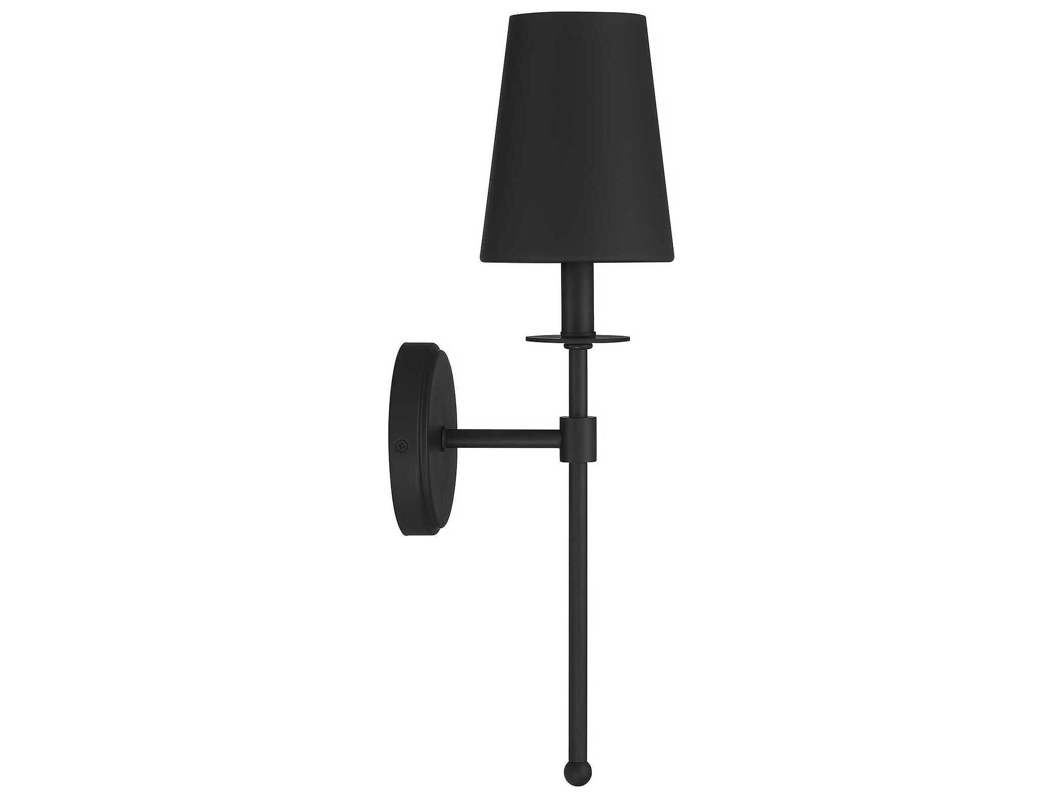 Savoy House Meridian 1-Light Matte Black Wall Sconce