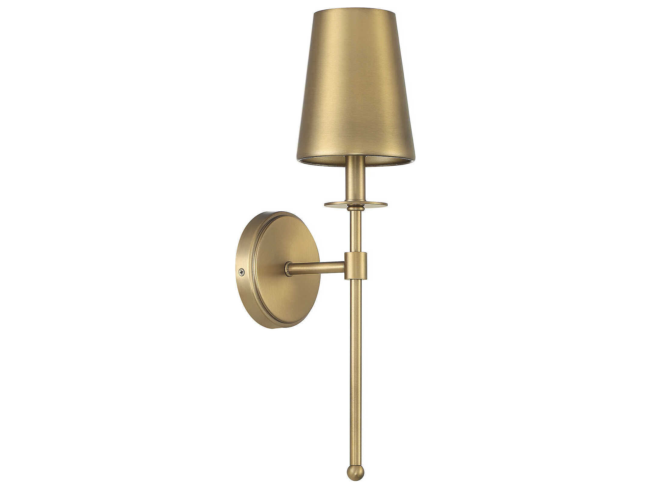 Savoy House Meridian 1-Light Natural Brass Wall Sconce