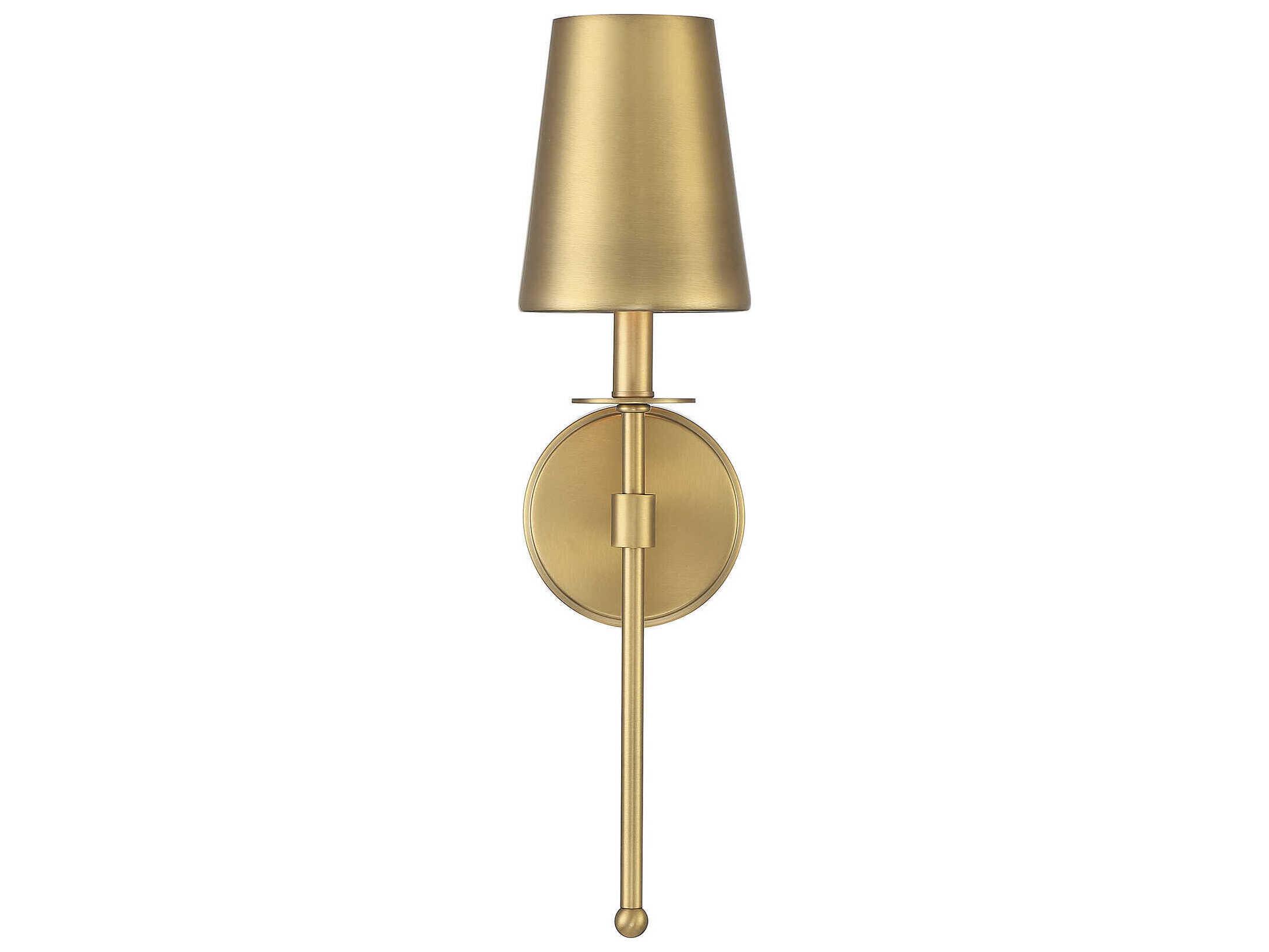 Savoy House Meridian 1-Light Natural Brass Wall Sconce