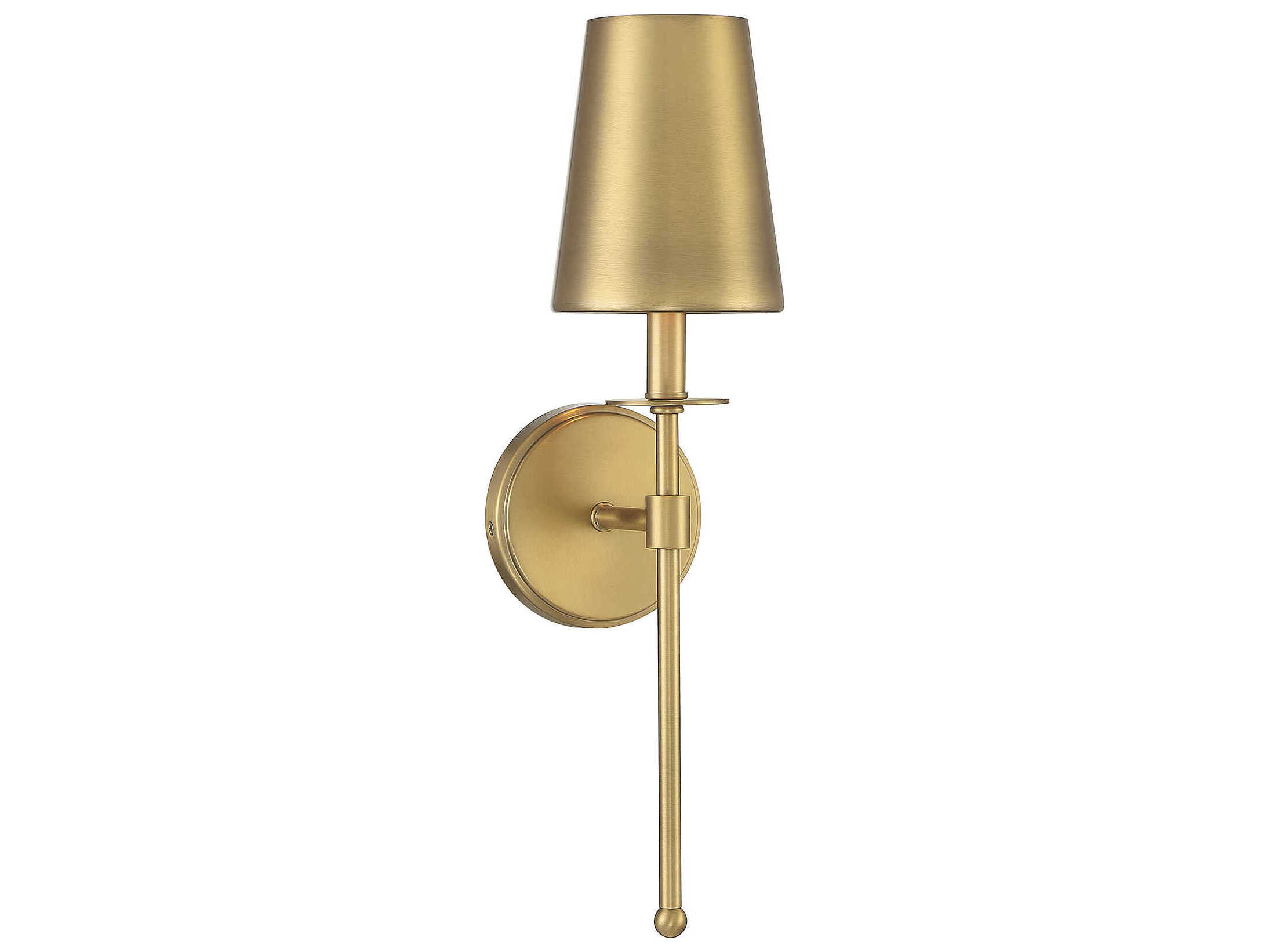 Savoy House Meridian 1-Light Natural Brass Wall Sconce