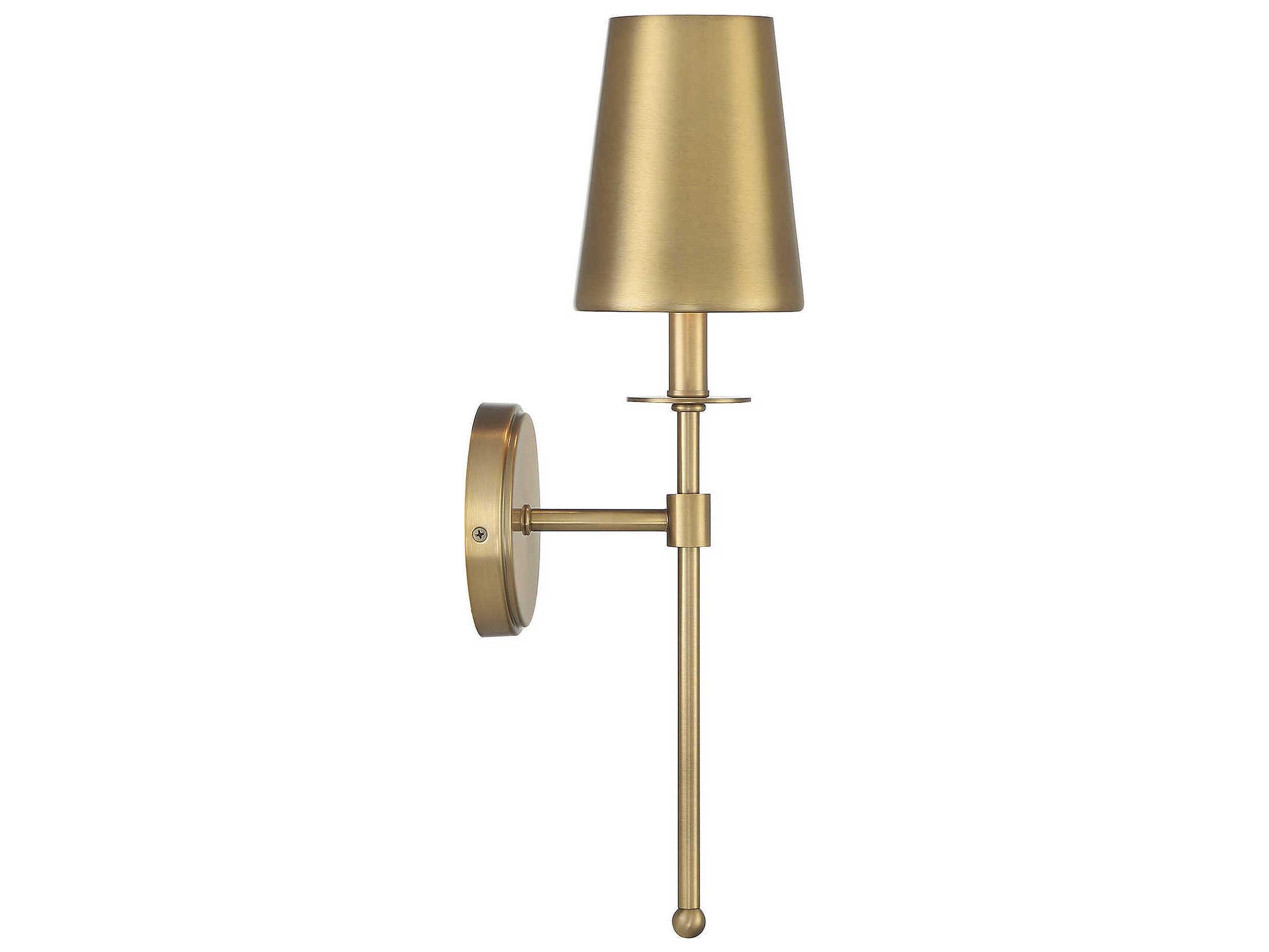 Savoy House Meridian 1-Light Natural Brass Wall Sconce
