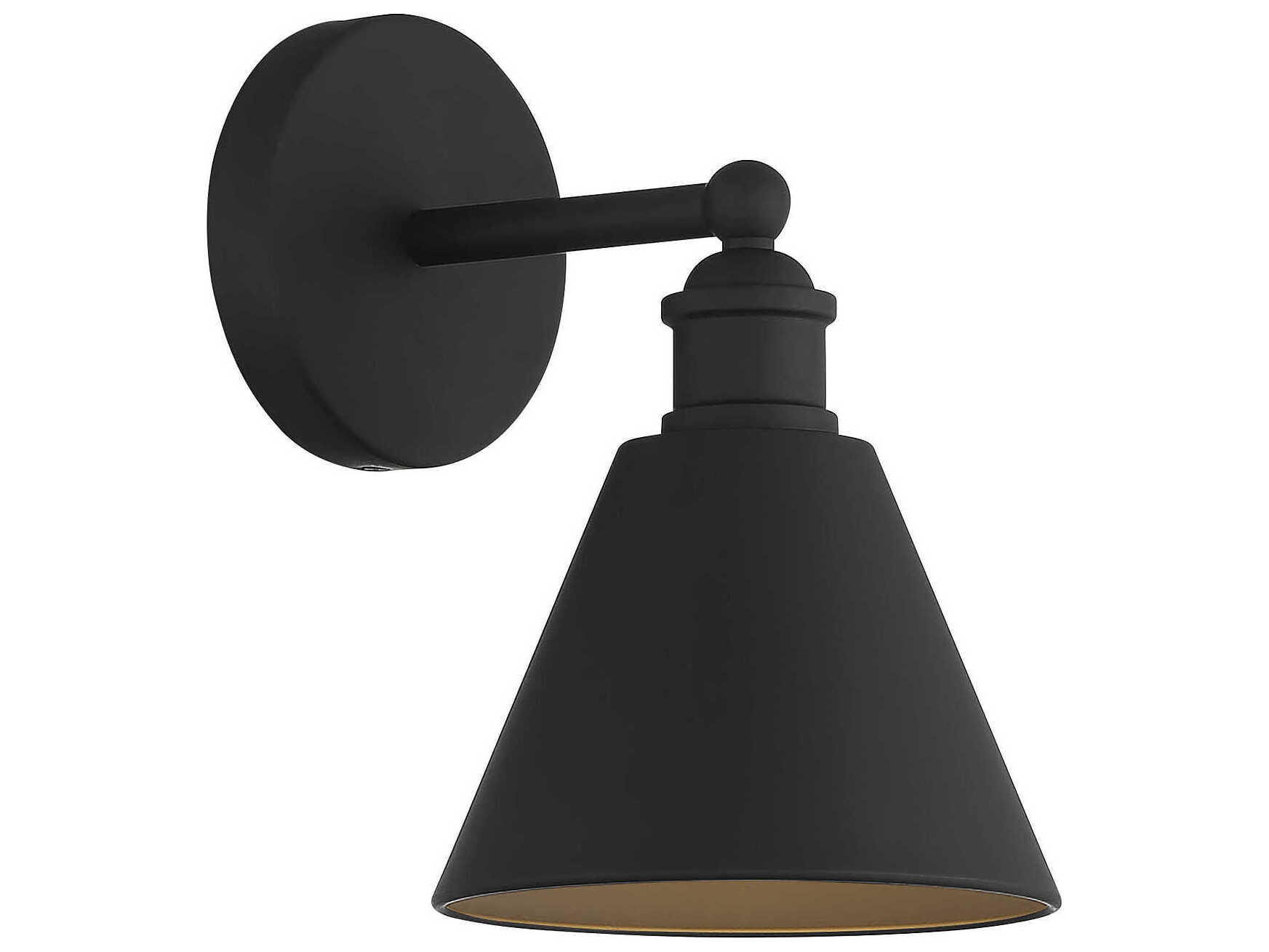 Savoy House Meridian 1-Light Matte Black Wall Sconce