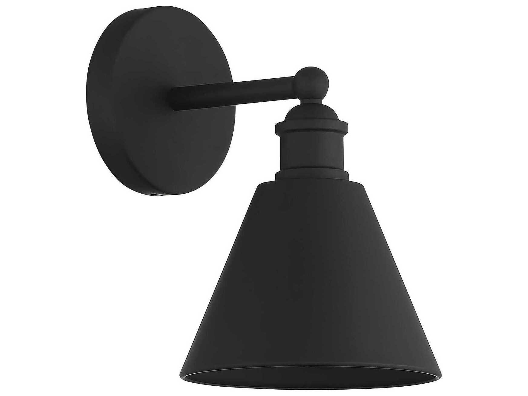 Savoy House Meridian 1-Light Matte Black Wall Sconce
