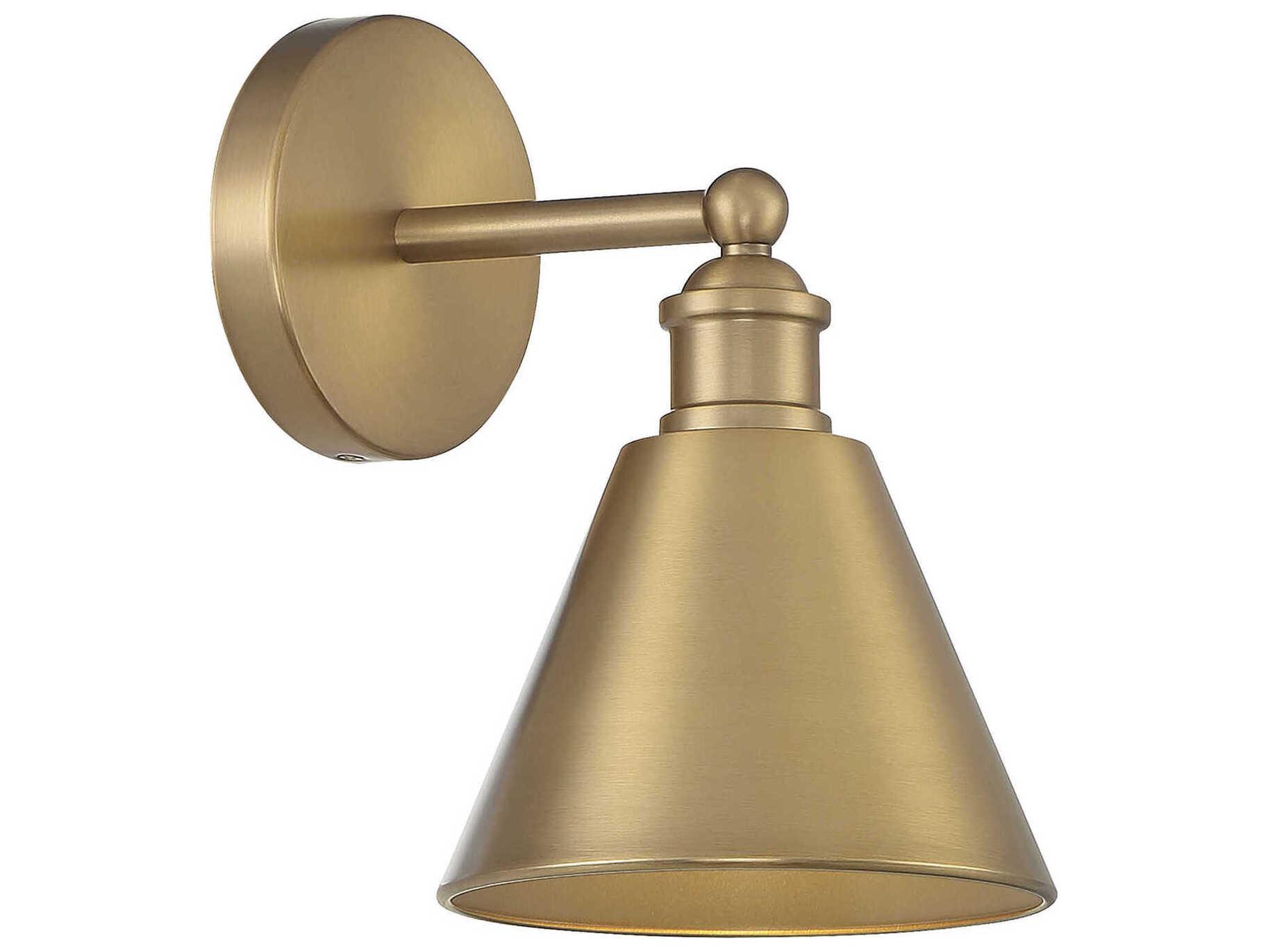 Savoy House Meridian 1-Light Natural Brass Wall Sconce