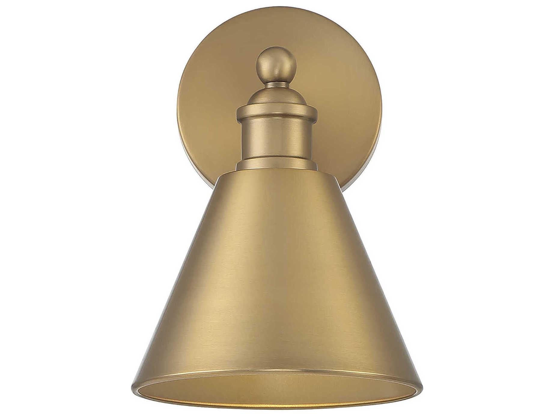 Savoy House Meridian 1-Light Natural Brass Wall Sconce