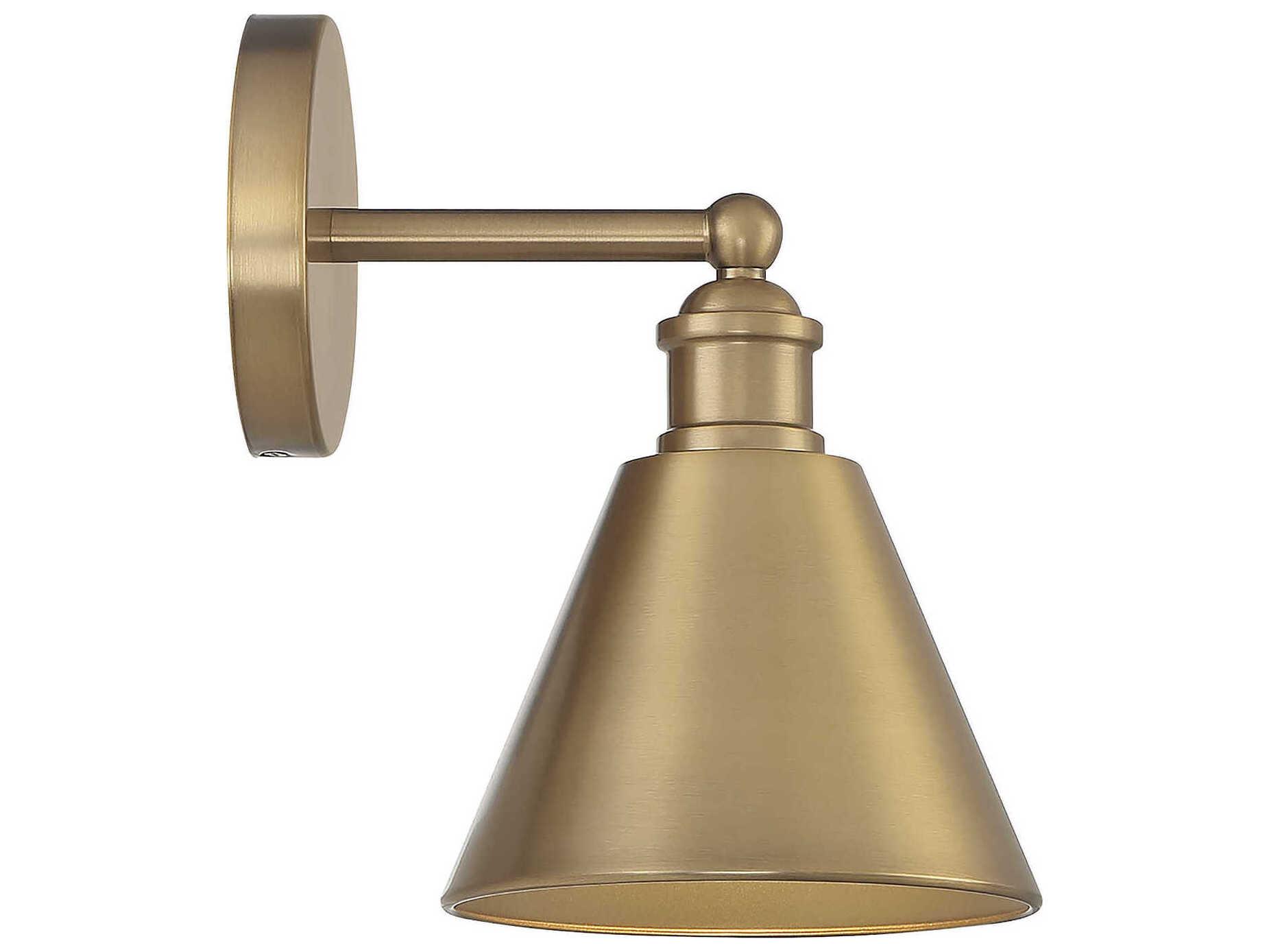 Savoy House Meridian 1-Light Natural Brass Wall Sconce
