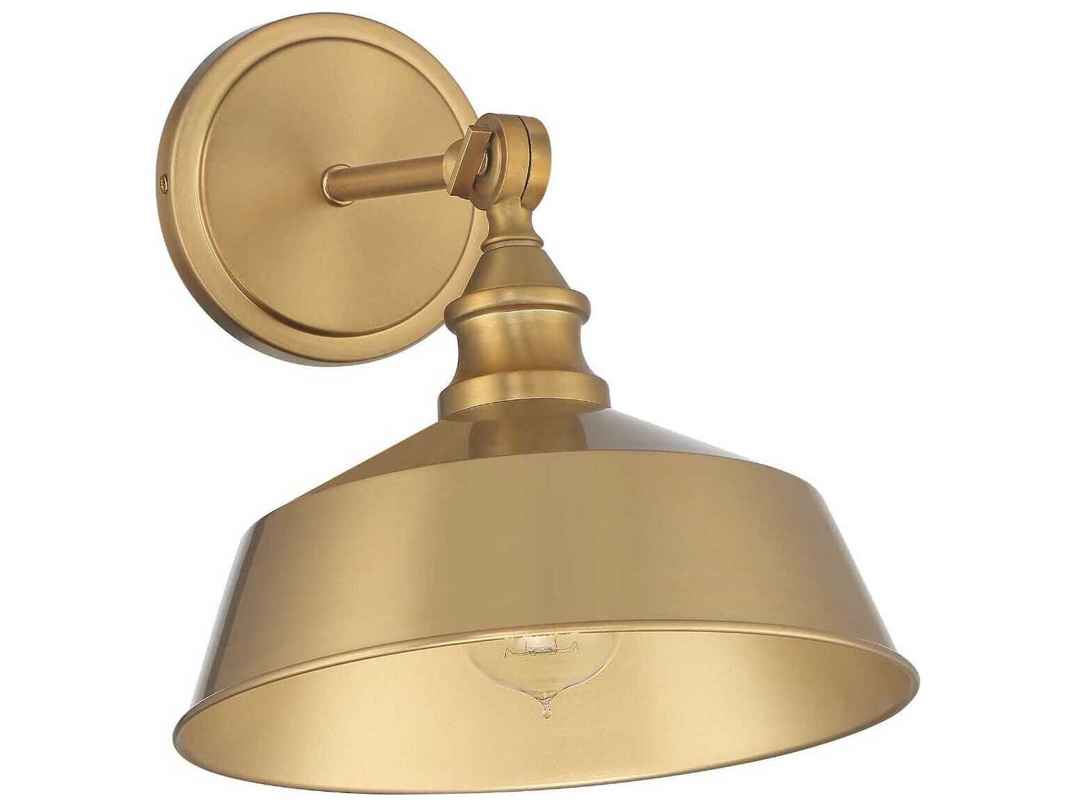 Savoy House Meridian 1-Light Natural Brass Wall Sconce