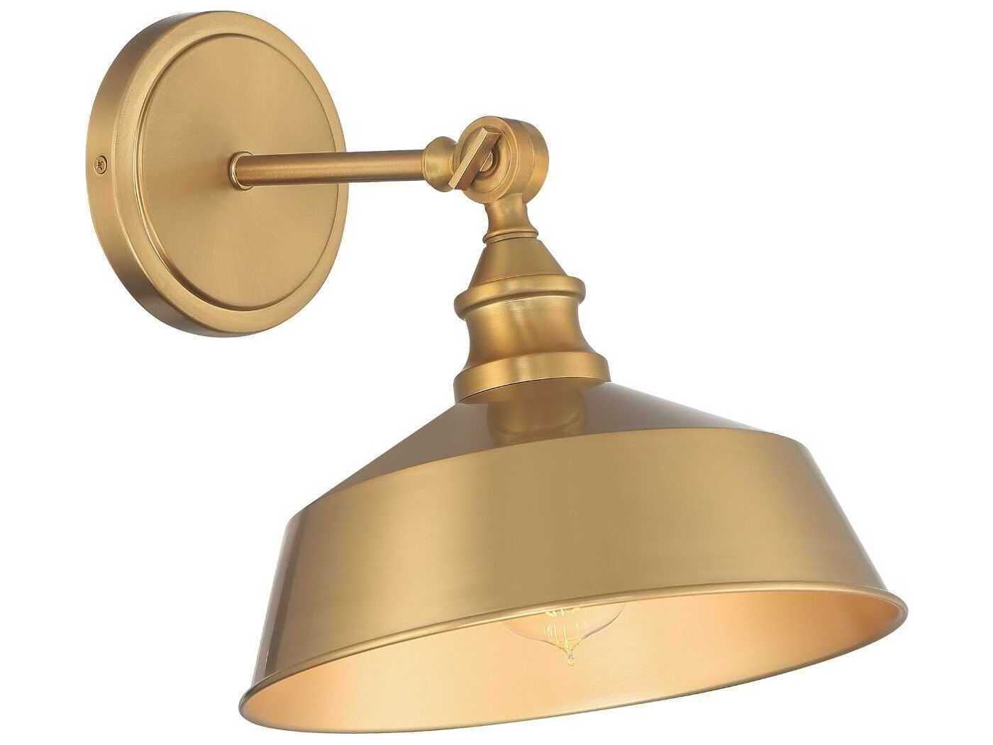Savoy House Meridian 1-Light Natural Brass Wall Sconce