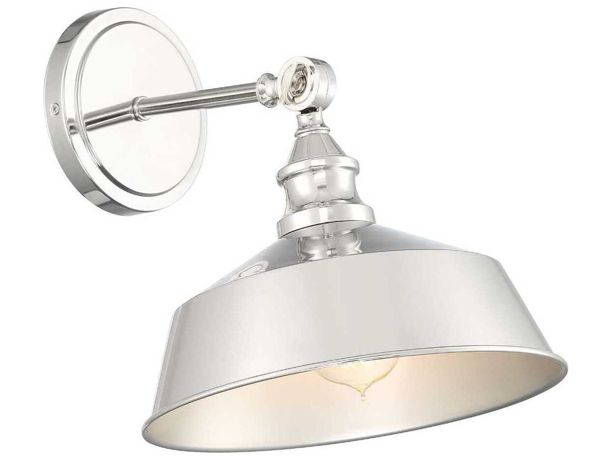 Savoy House Meridian 1-Light Polished Nickel Wall Sconce