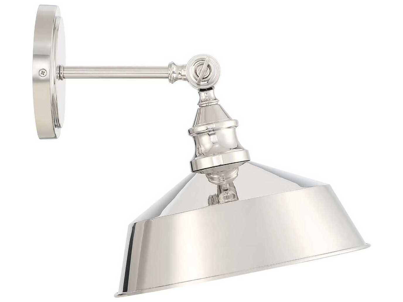 Savoy House Meridian 1-Light Polished Nickel Wall Sconce