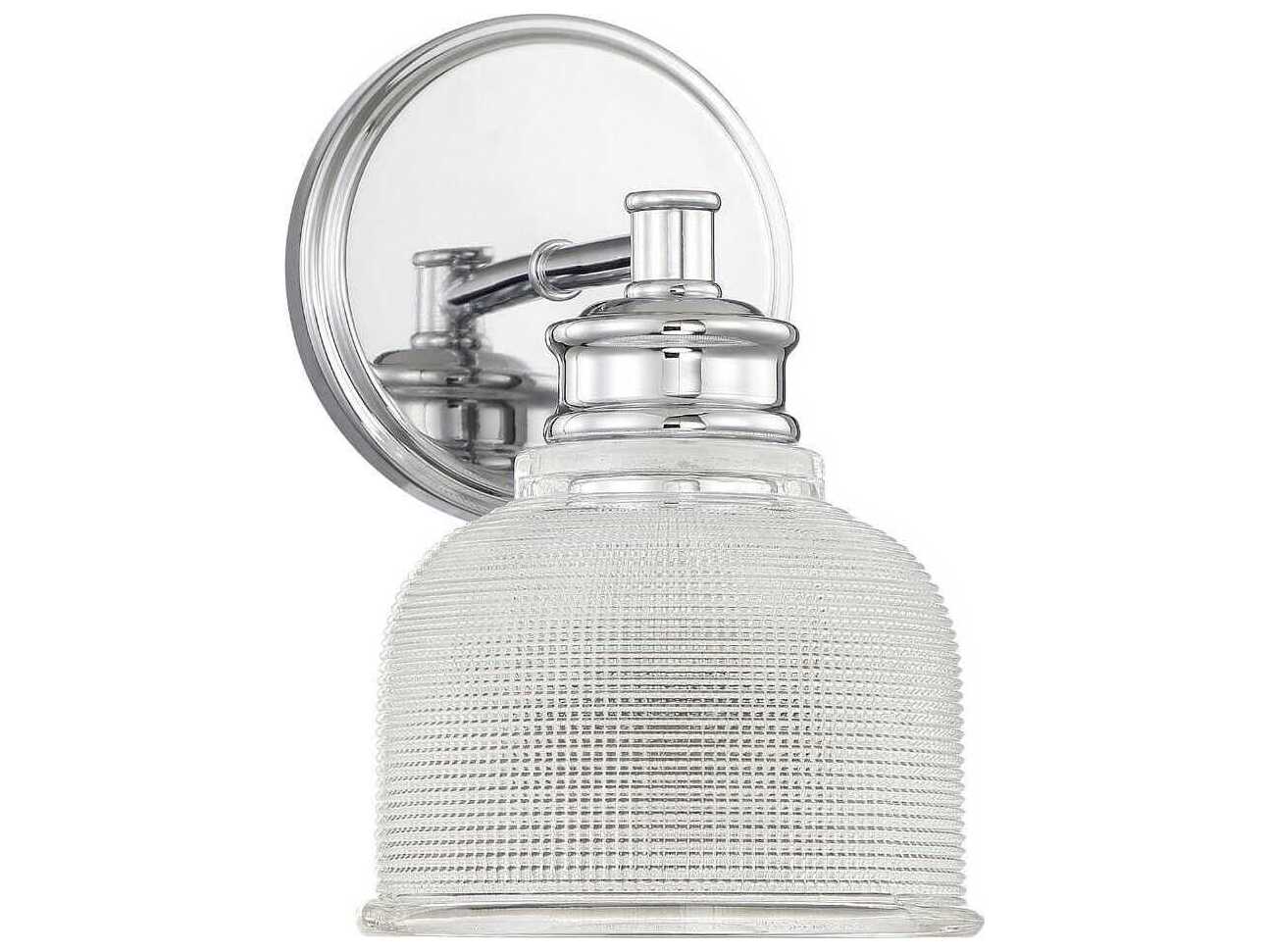 Savoy House Meridian 1-Light Chrome Glass Wall Sconce