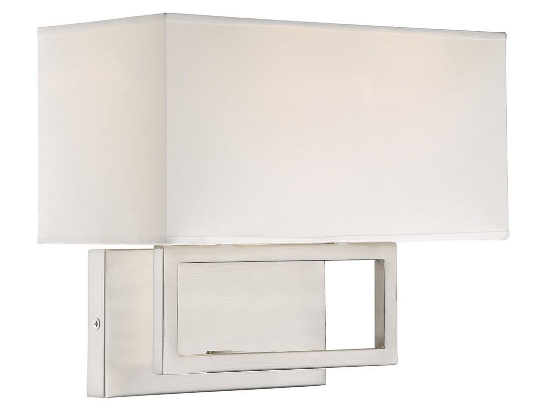 Savoy House Meridian 2-Light Brushed Nickel Wall Sconce