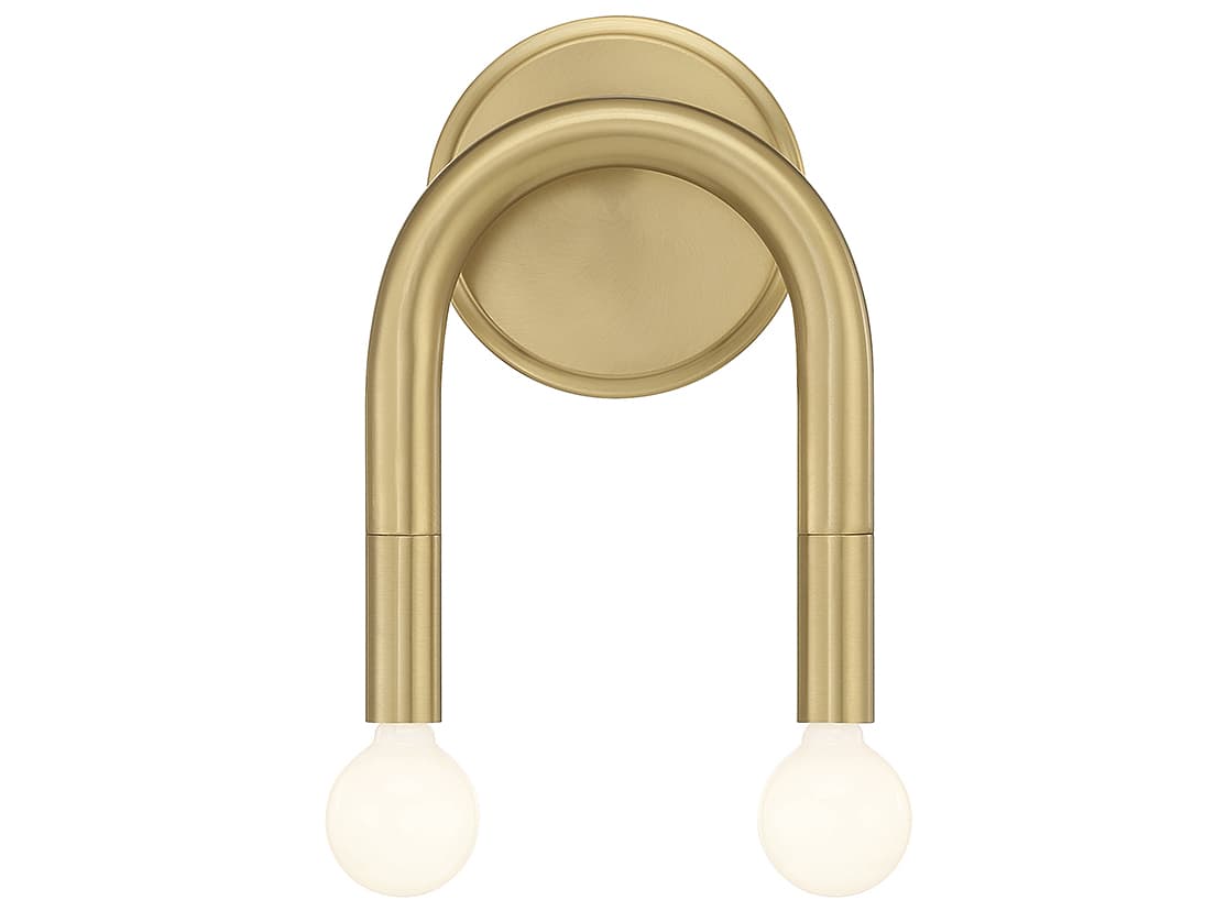 Savoy House Meridian 2-Light Natural Brass Wall Sconce
