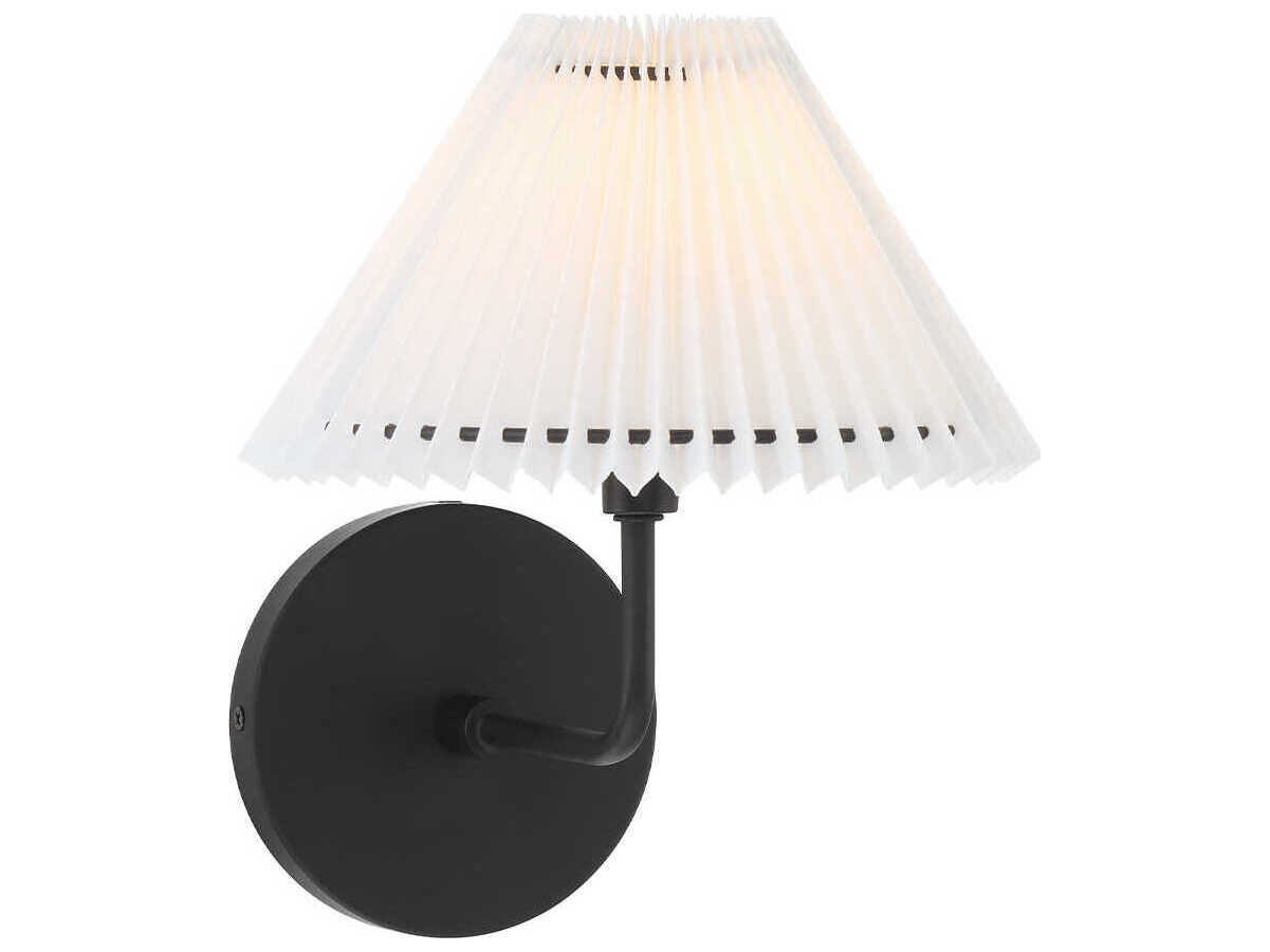 Savoy House Meridian 1-Light Matte Black Wall Sconce