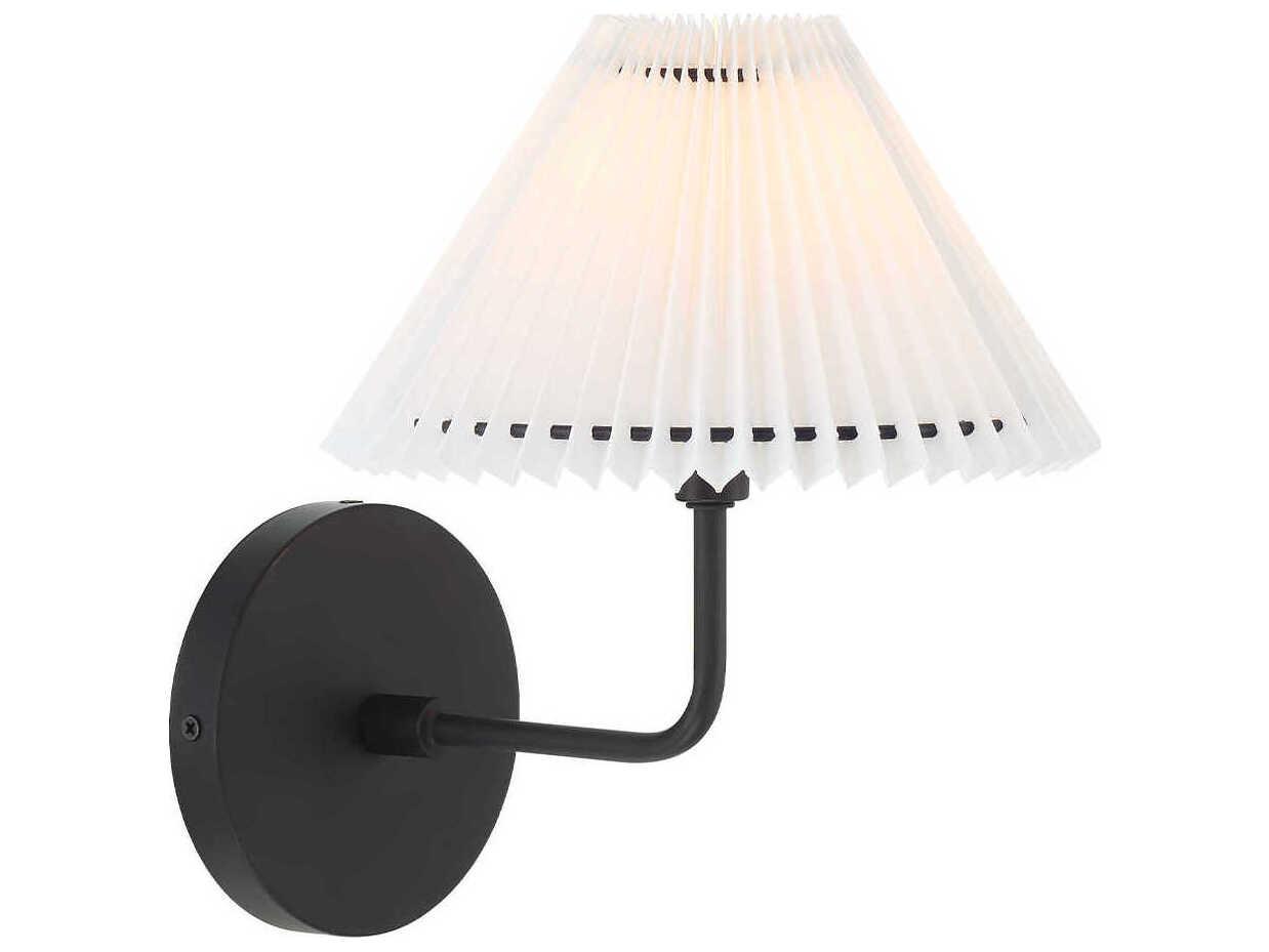 Savoy House Meridian 1-Light Matte Black Wall Sconce