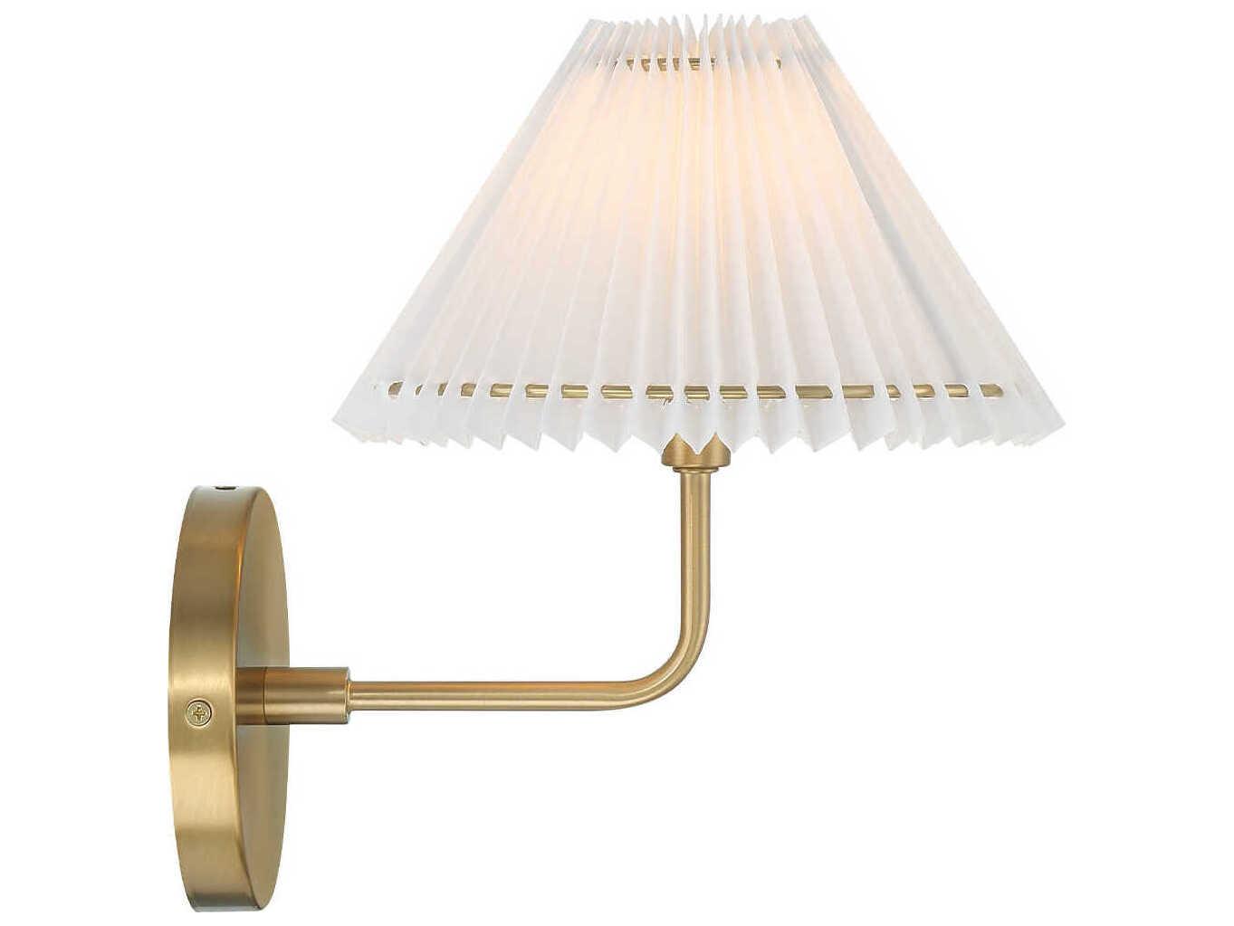 Savoy House Meridian 1-Light Natural Brass Wall Sconce