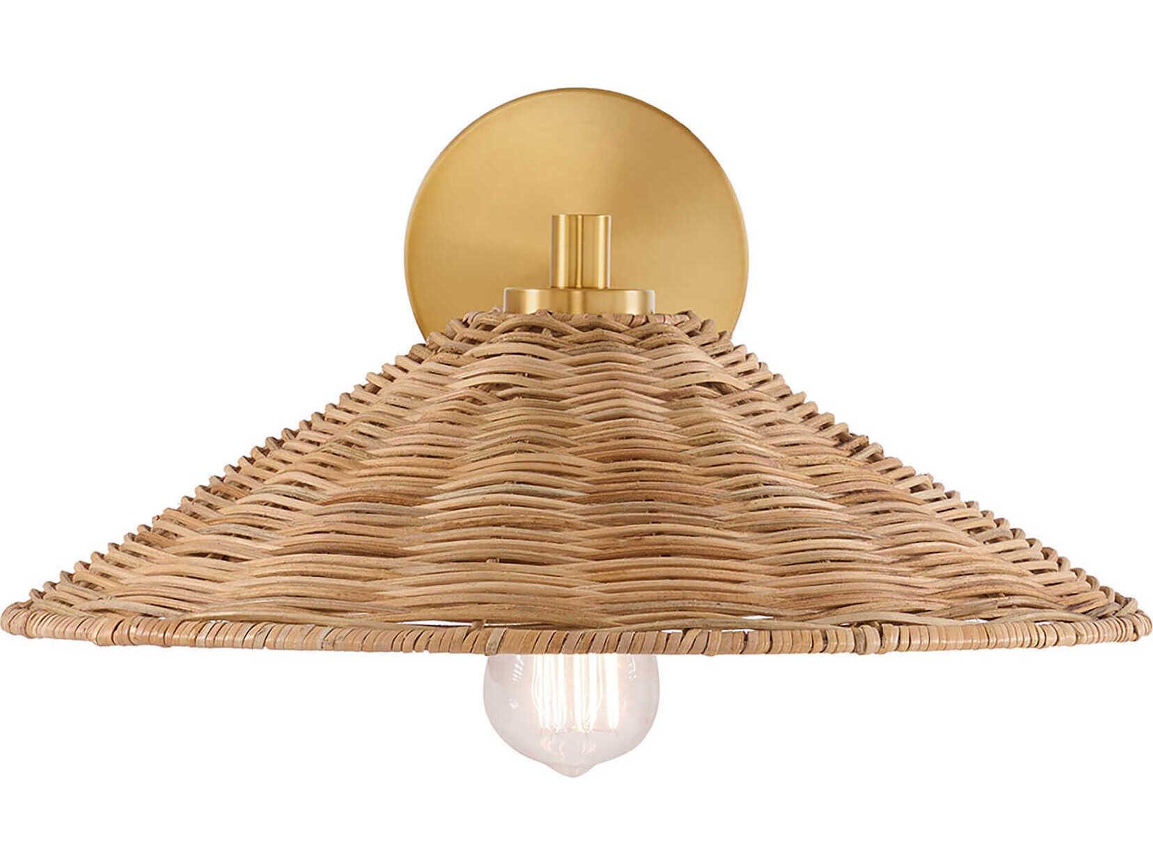 Savoy House Meridian 1-Light Natural Brass Brown Wall Sconce
