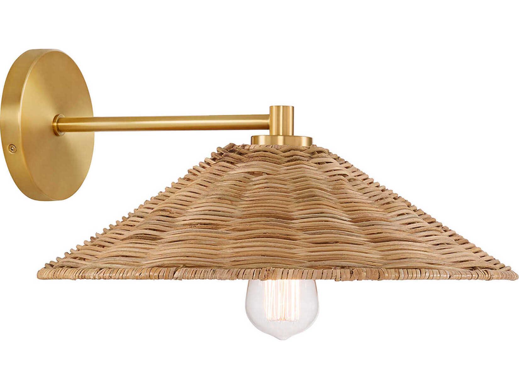 Savoy House Meridian 1-Light Natural Brass Brown Wall Sconce