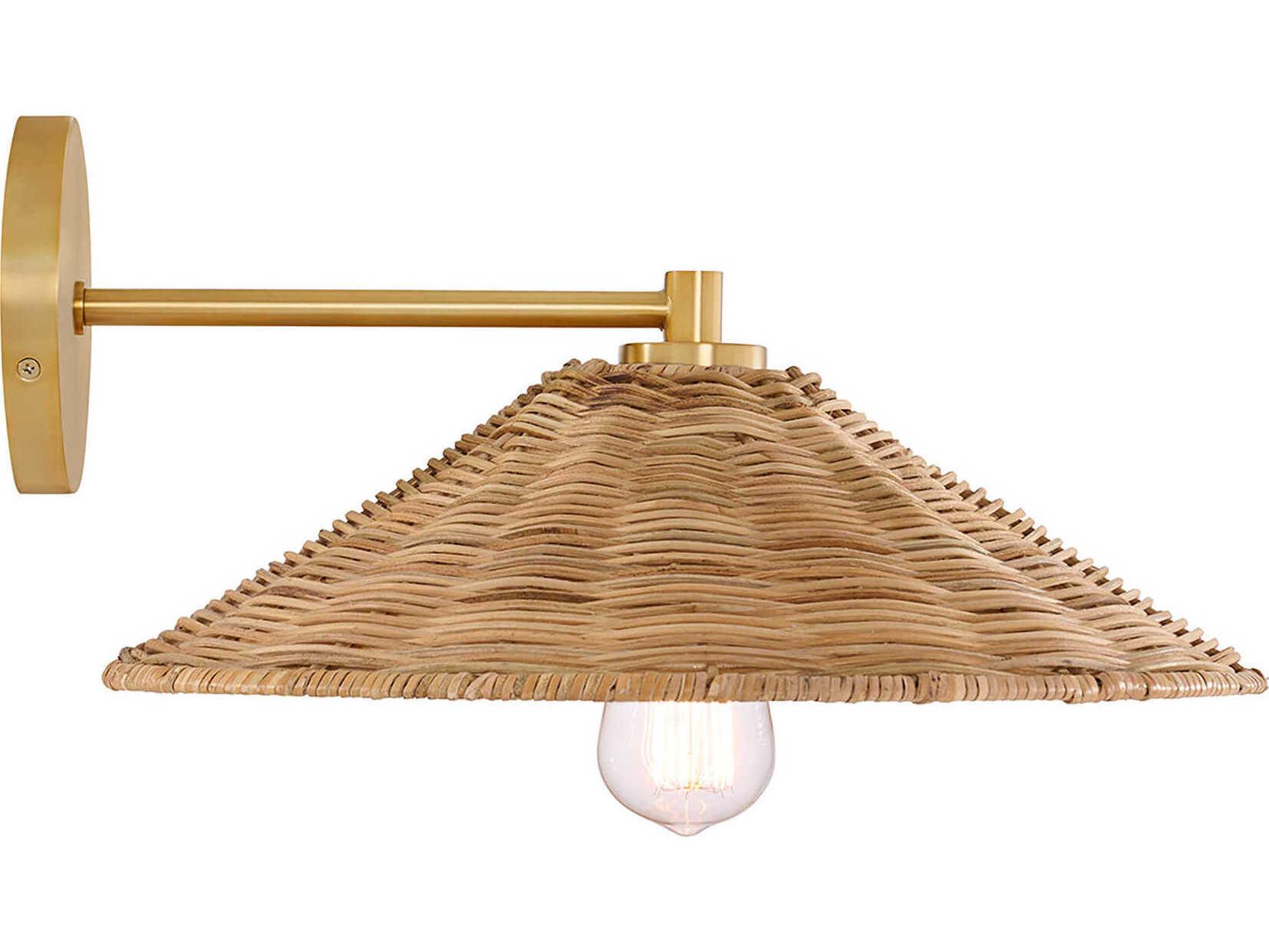 Savoy House Meridian 1-Light Natural Brass Brown Wall Sconce