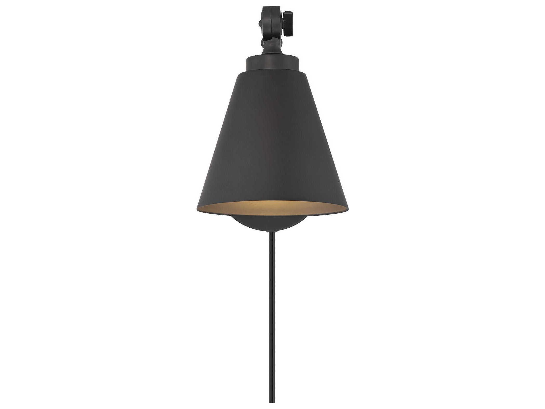 Savoy House Meridian 2-Light Matte Black Swing Wall Sconce