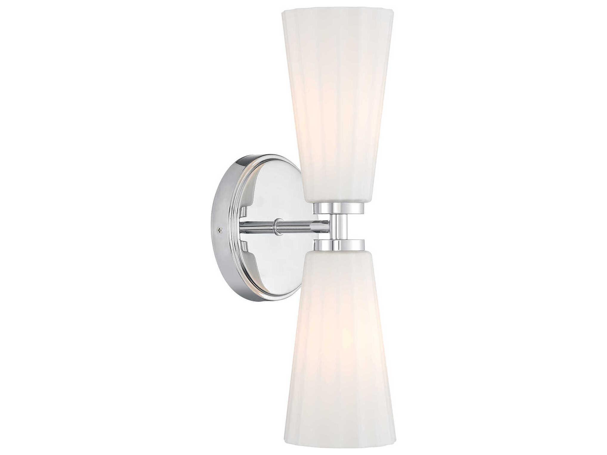 Savoy House Meridian 2-Light Chrome Wall Sconce