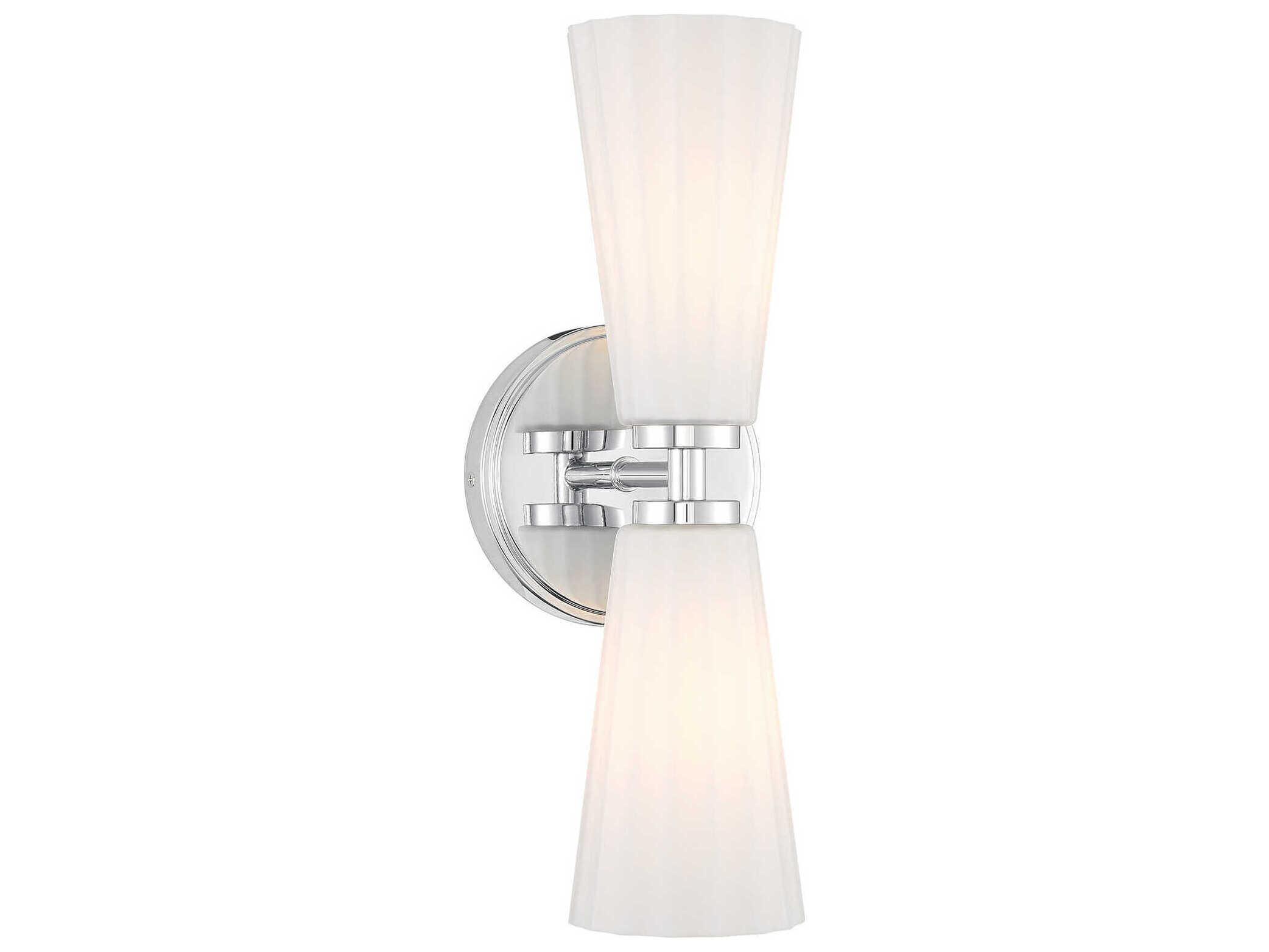Savoy House Meridian 2-Light Chrome Wall Sconce