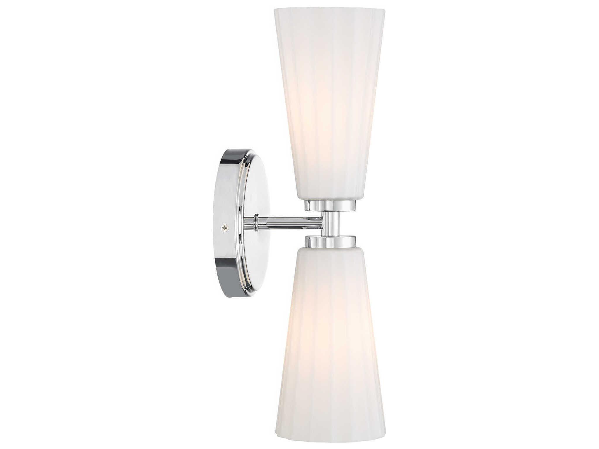 Savoy House Meridian 2-Light Chrome Wall Sconce
