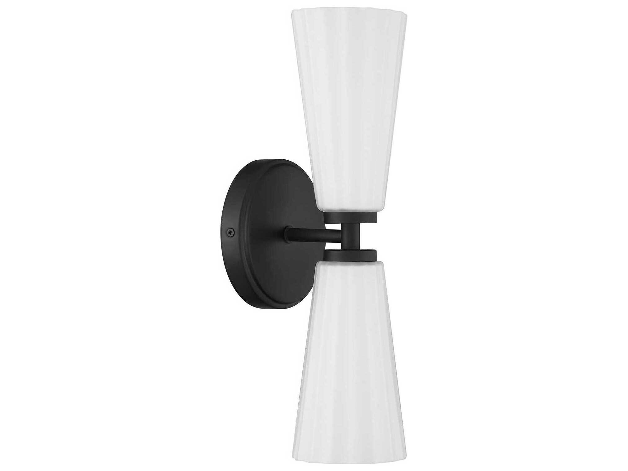 Savoy House Meridian 2-Light Matte Black Wall Sconce