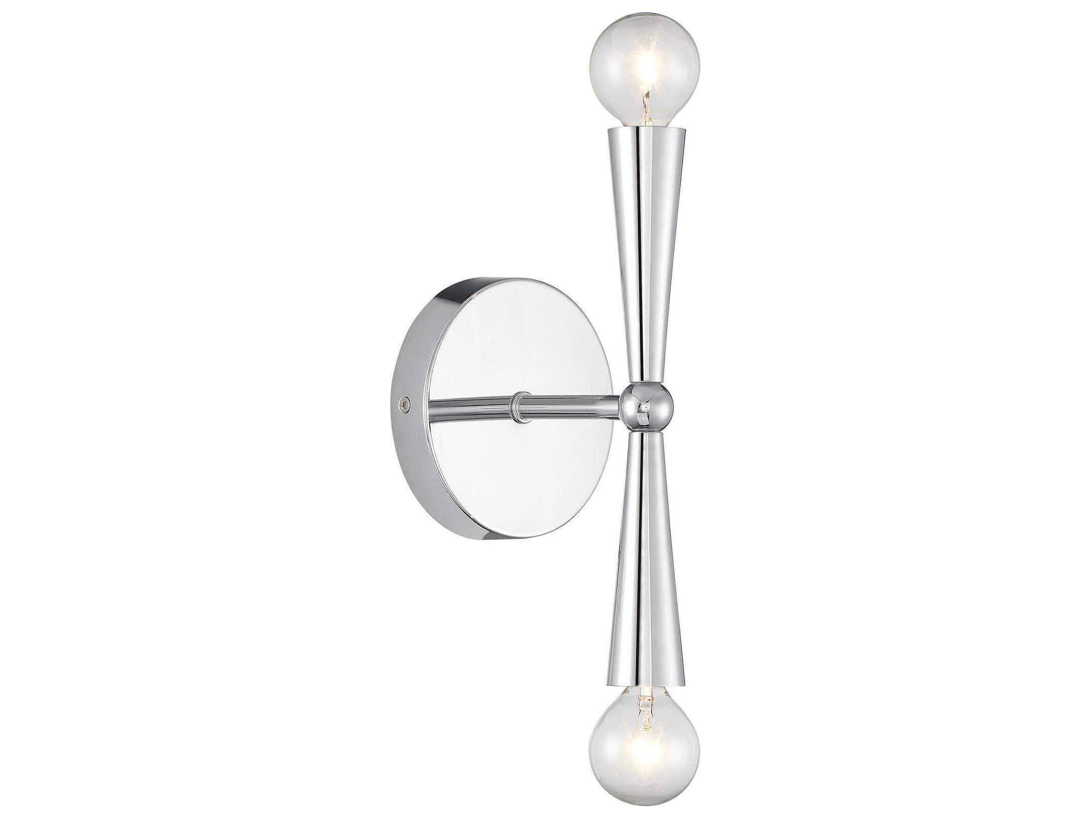 Savoy House Meridian 2-Light Chrome Wall Sconce