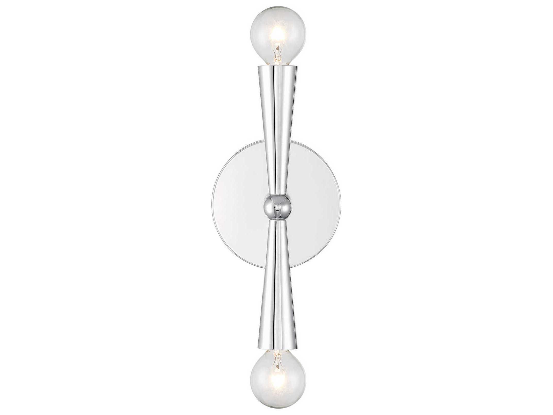 Savoy House Meridian 2-Light Chrome Wall Sconce