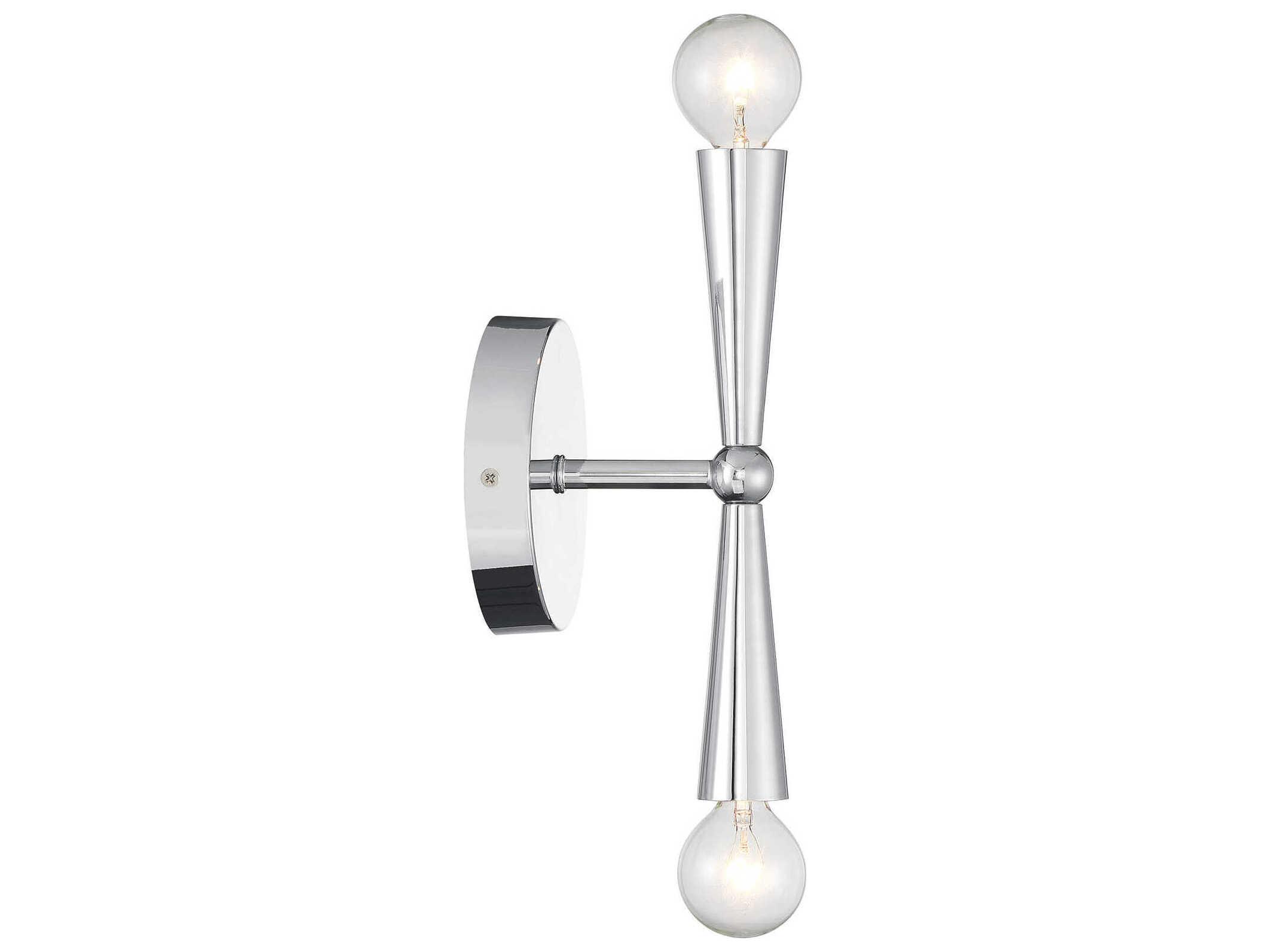 Savoy House Meridian 2-Light Chrome Wall Sconce