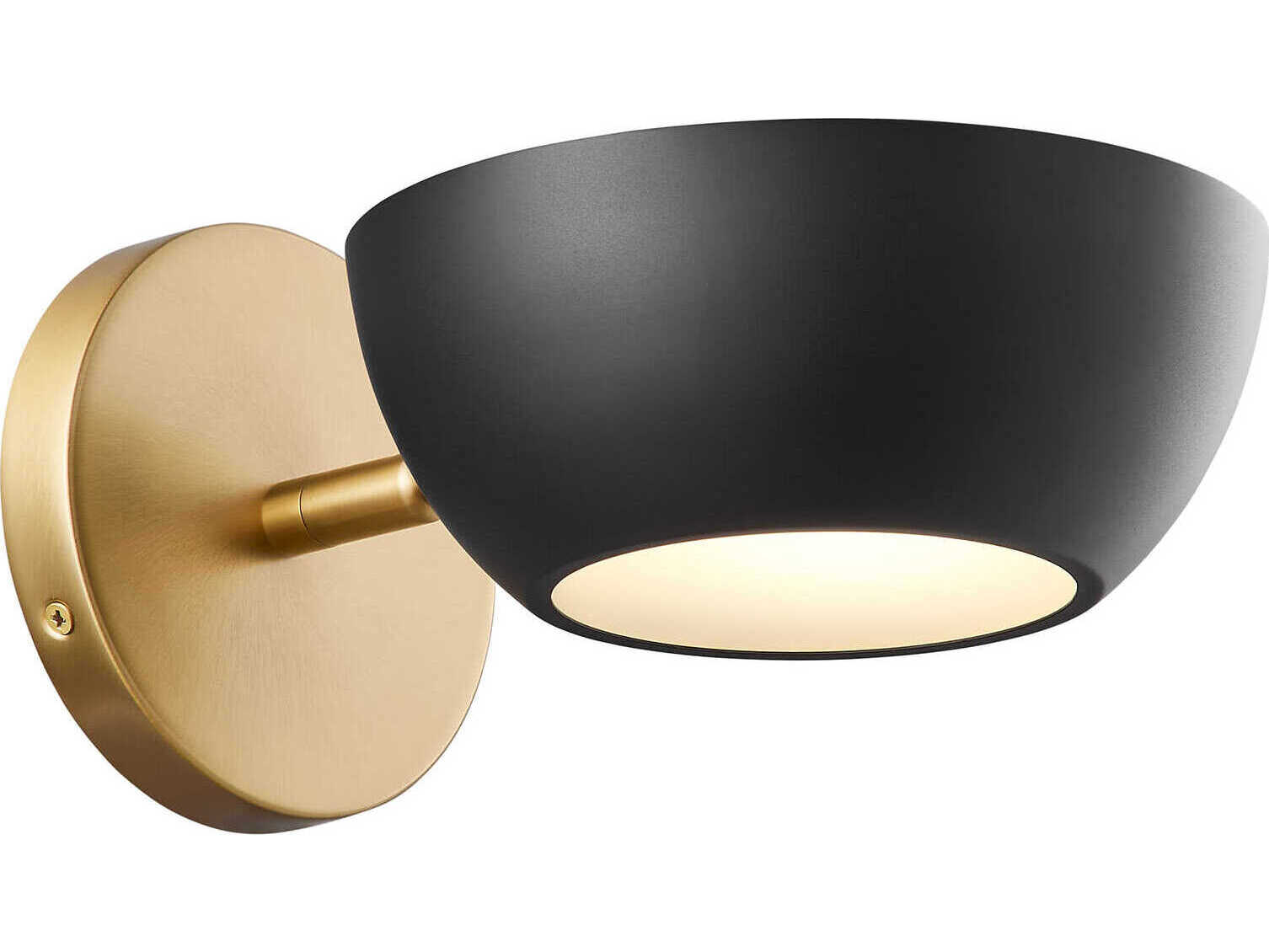 Savoy House Meridian 1-Light Matte Black Natural Brass Wall Sconce