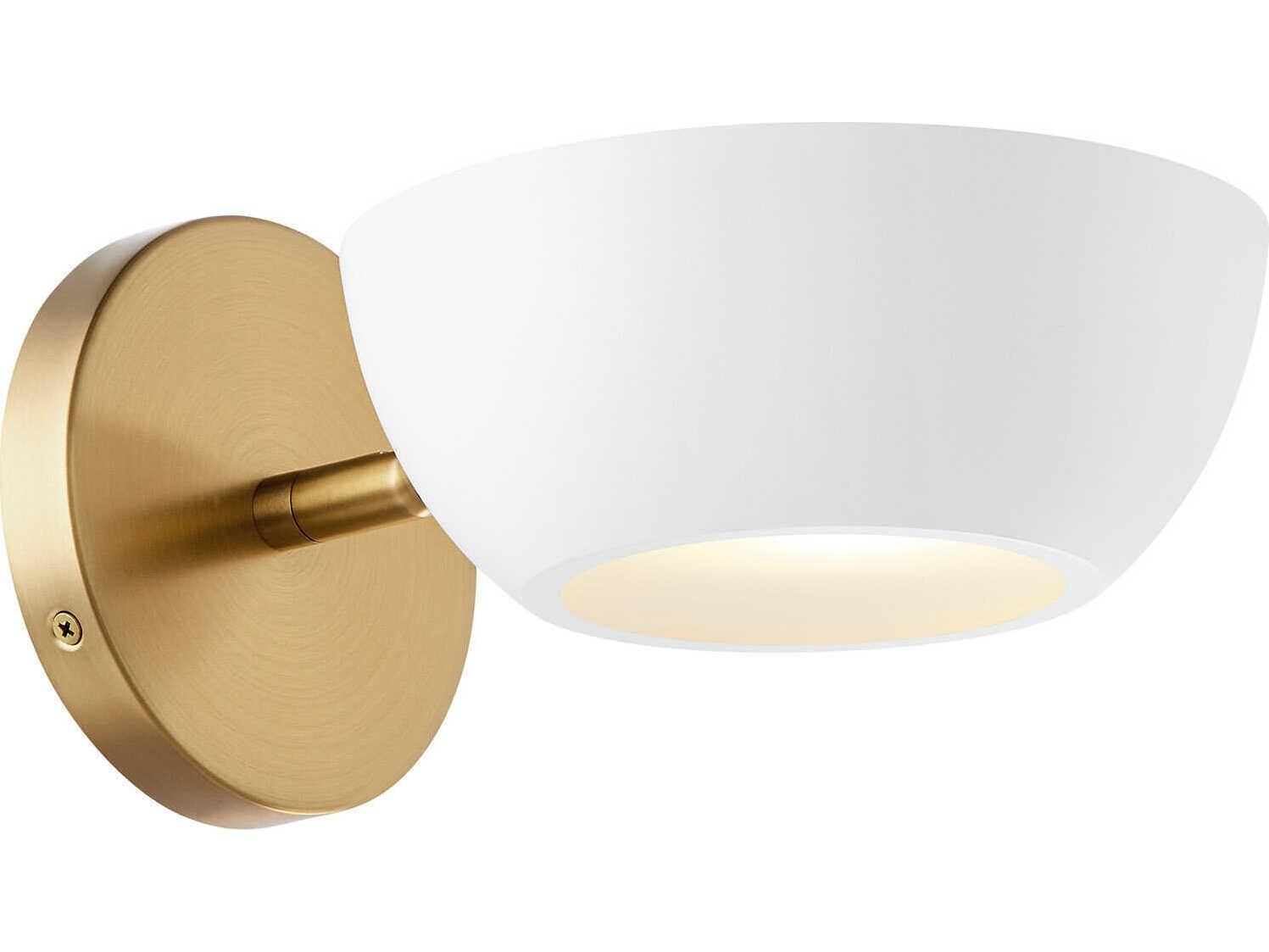 Savoy House Meridian 1-Light White And Natural Brass Wall Sconce