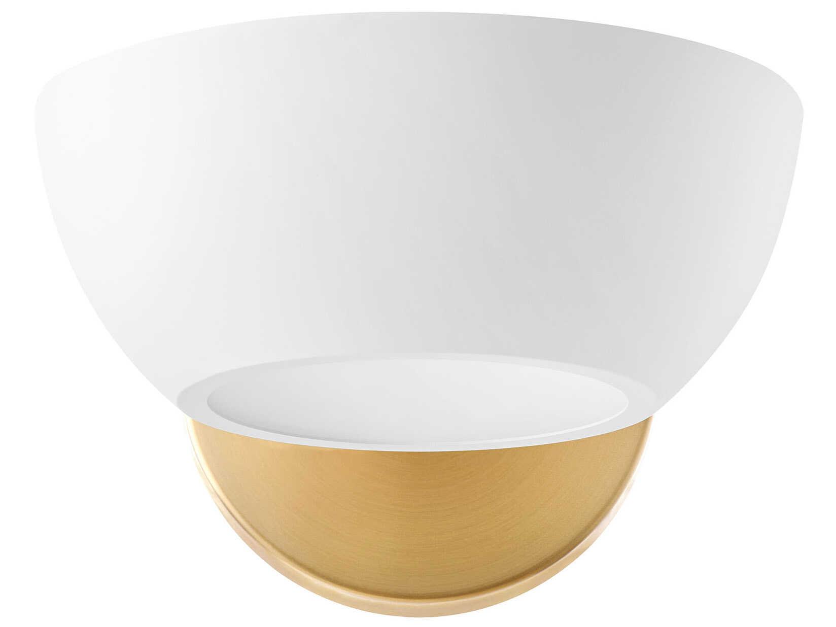 Savoy House Meridian 1-Light White And Natural Brass Wall Sconce