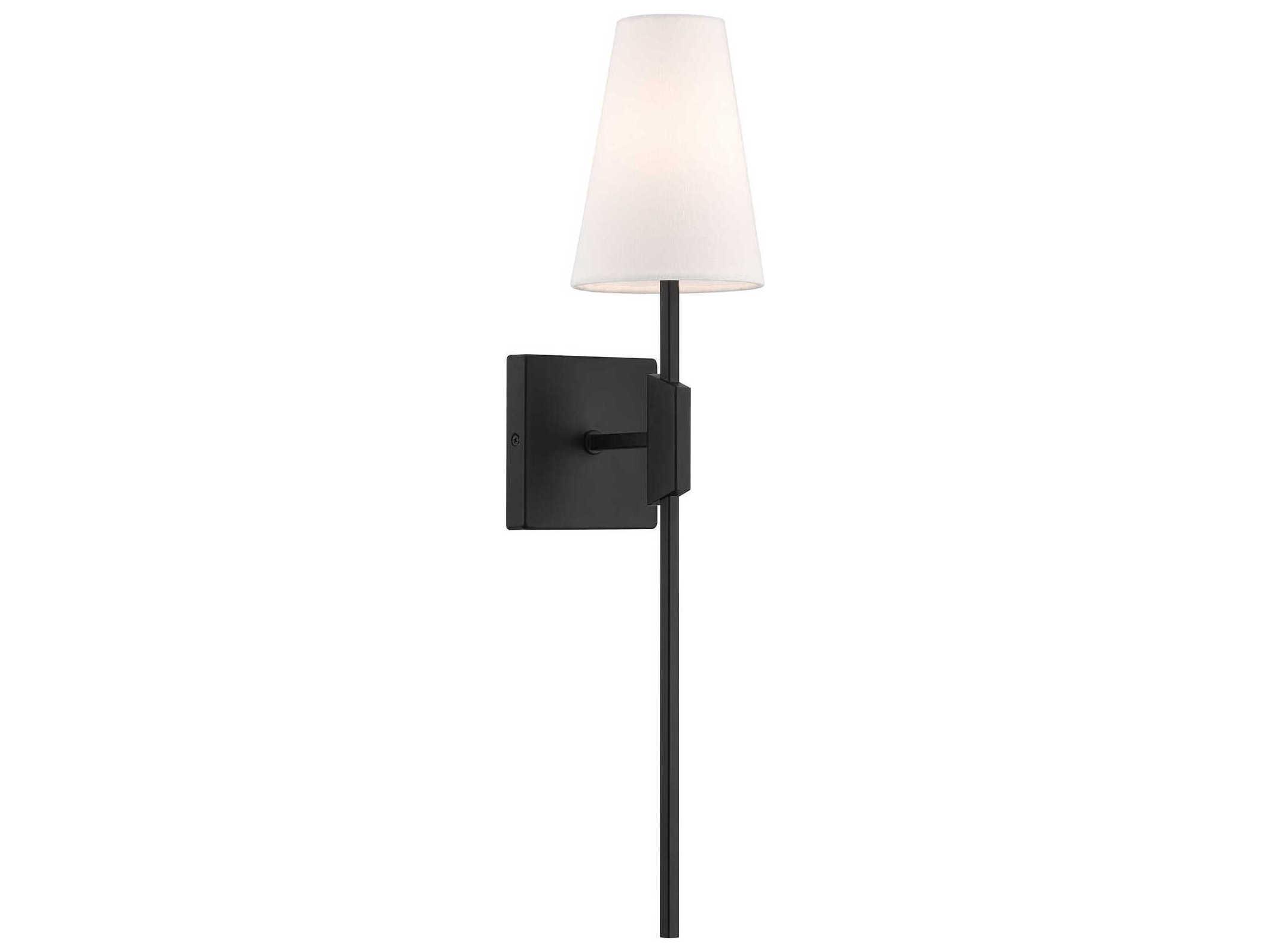 Savoy House Meridian 1-Light Matte Black Wall Sconce