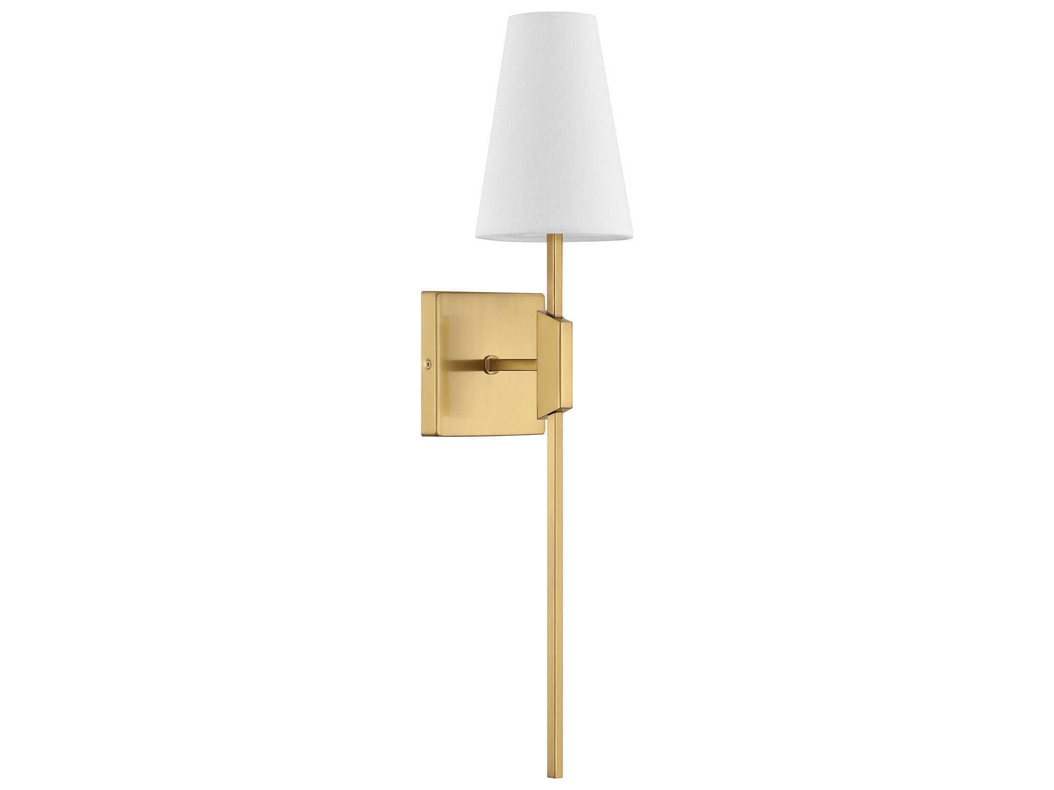 Savoy House Meridian 1-Light Natural Brass Wall Sconce