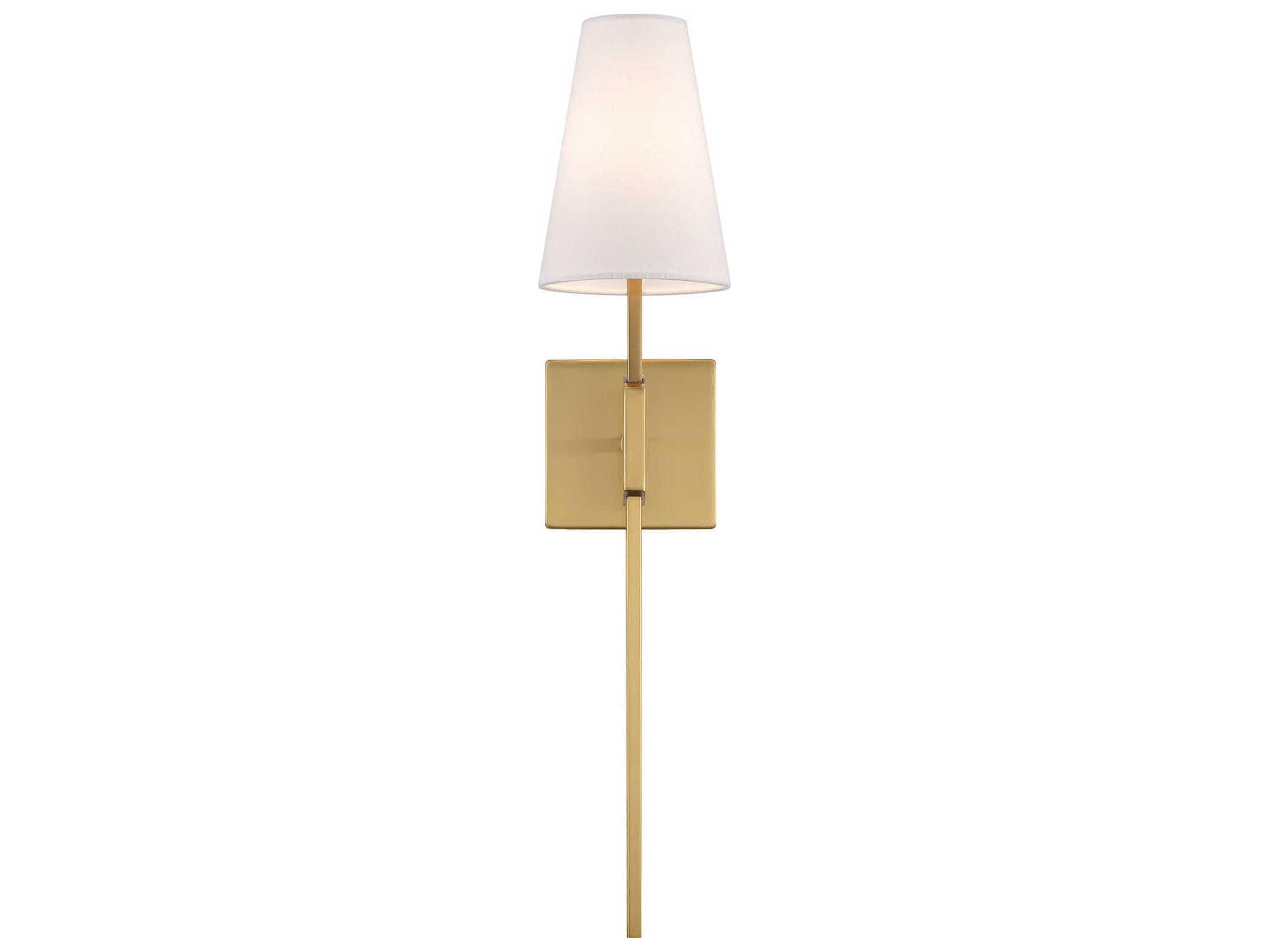 Savoy House Meridian 1-Light Natural Brass Wall Sconce