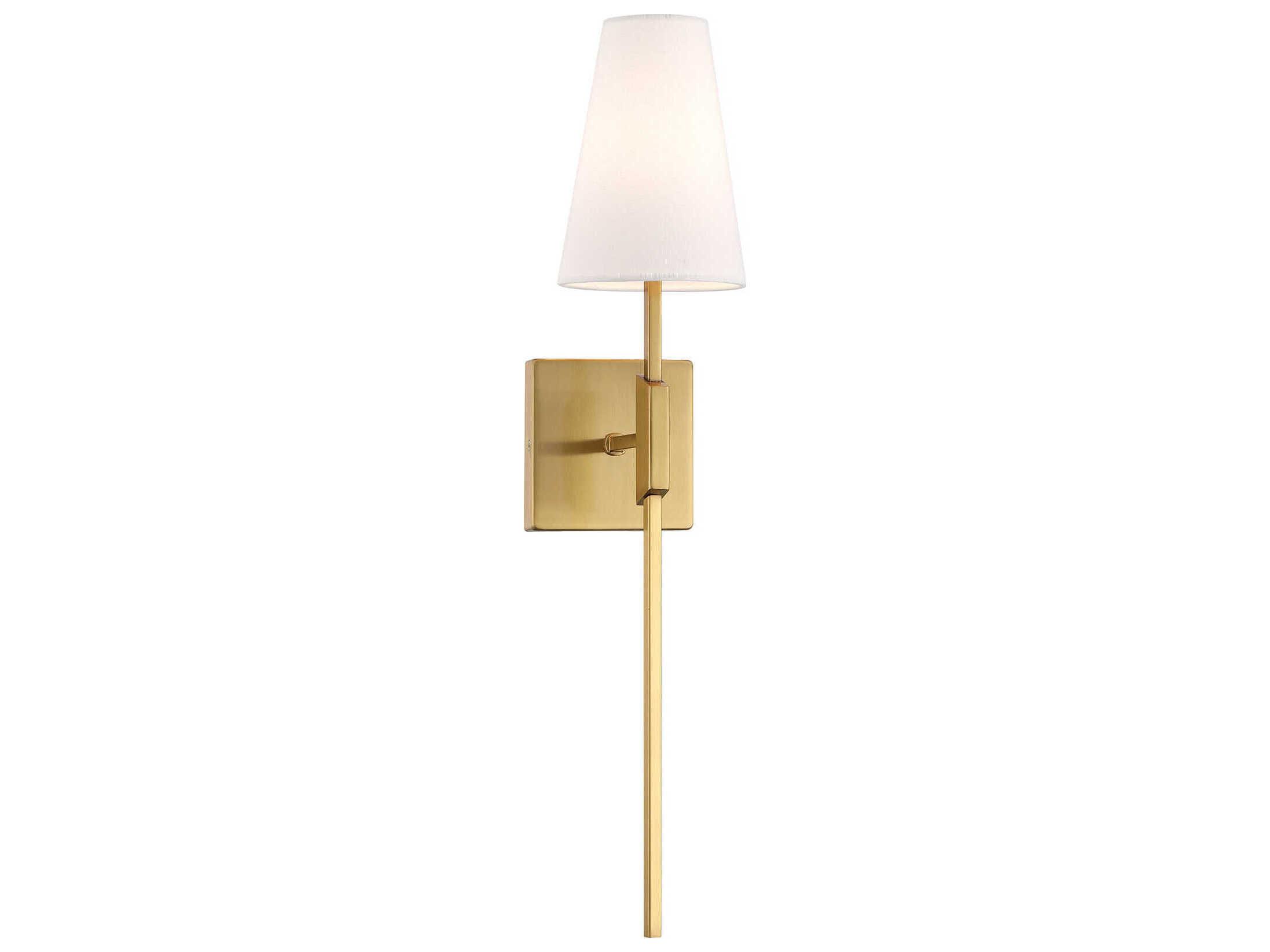 Savoy House Meridian 1-Light Natural Brass Wall Sconce