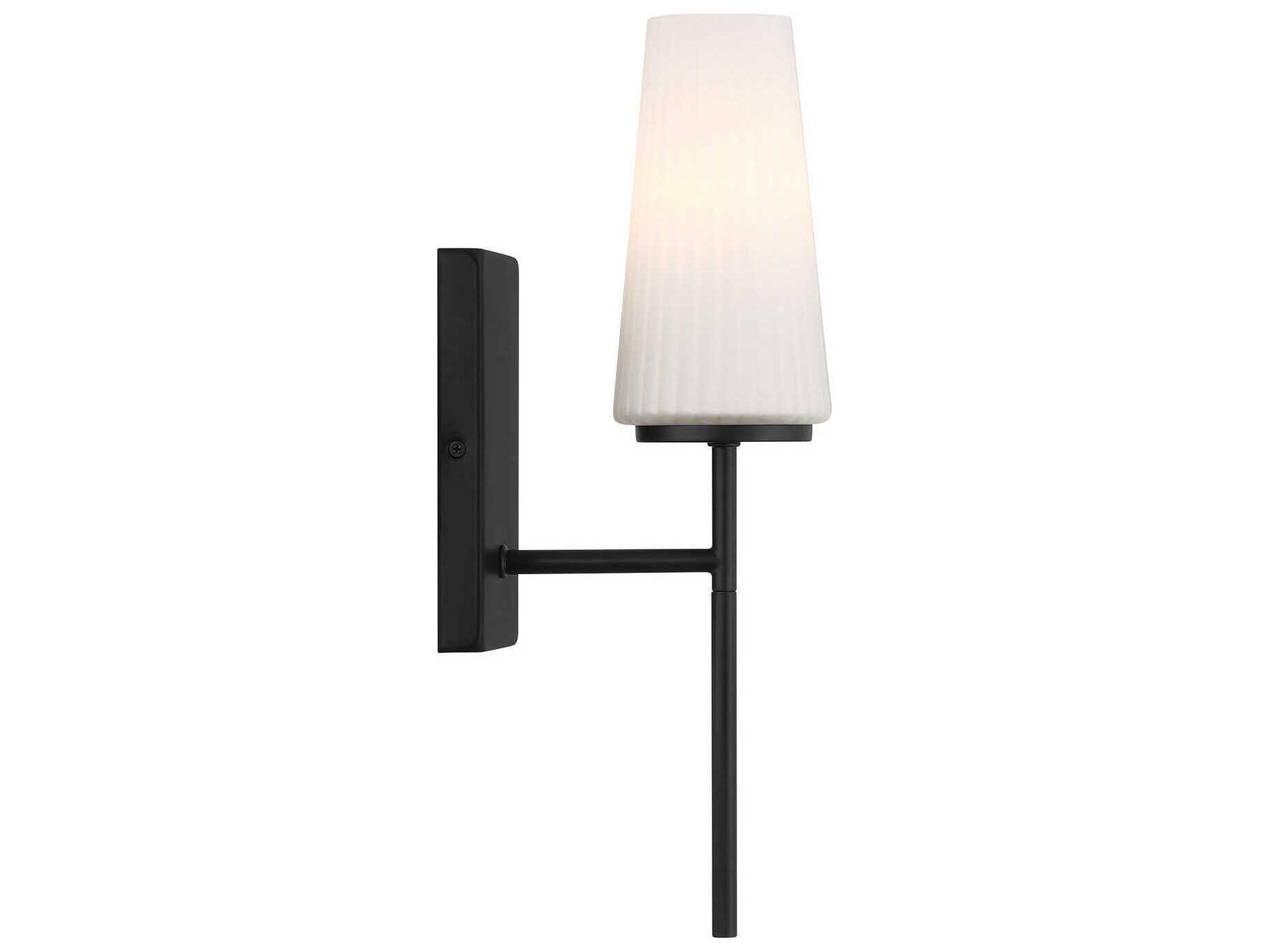 Savoy House Meridian 1-Light Matte Black Wall Sconce