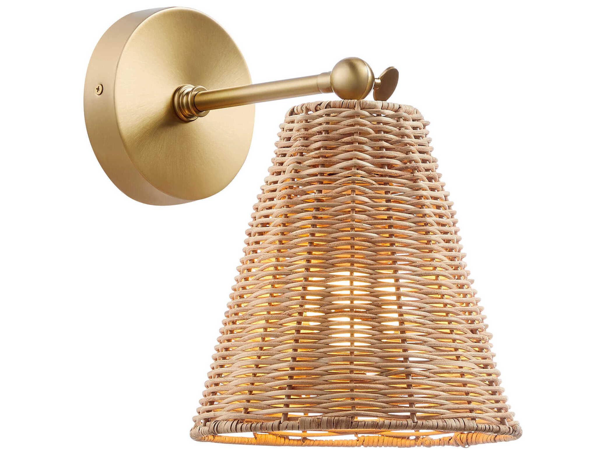 Savoy House Meridian 1-Light Natural Brass Wall Sconce