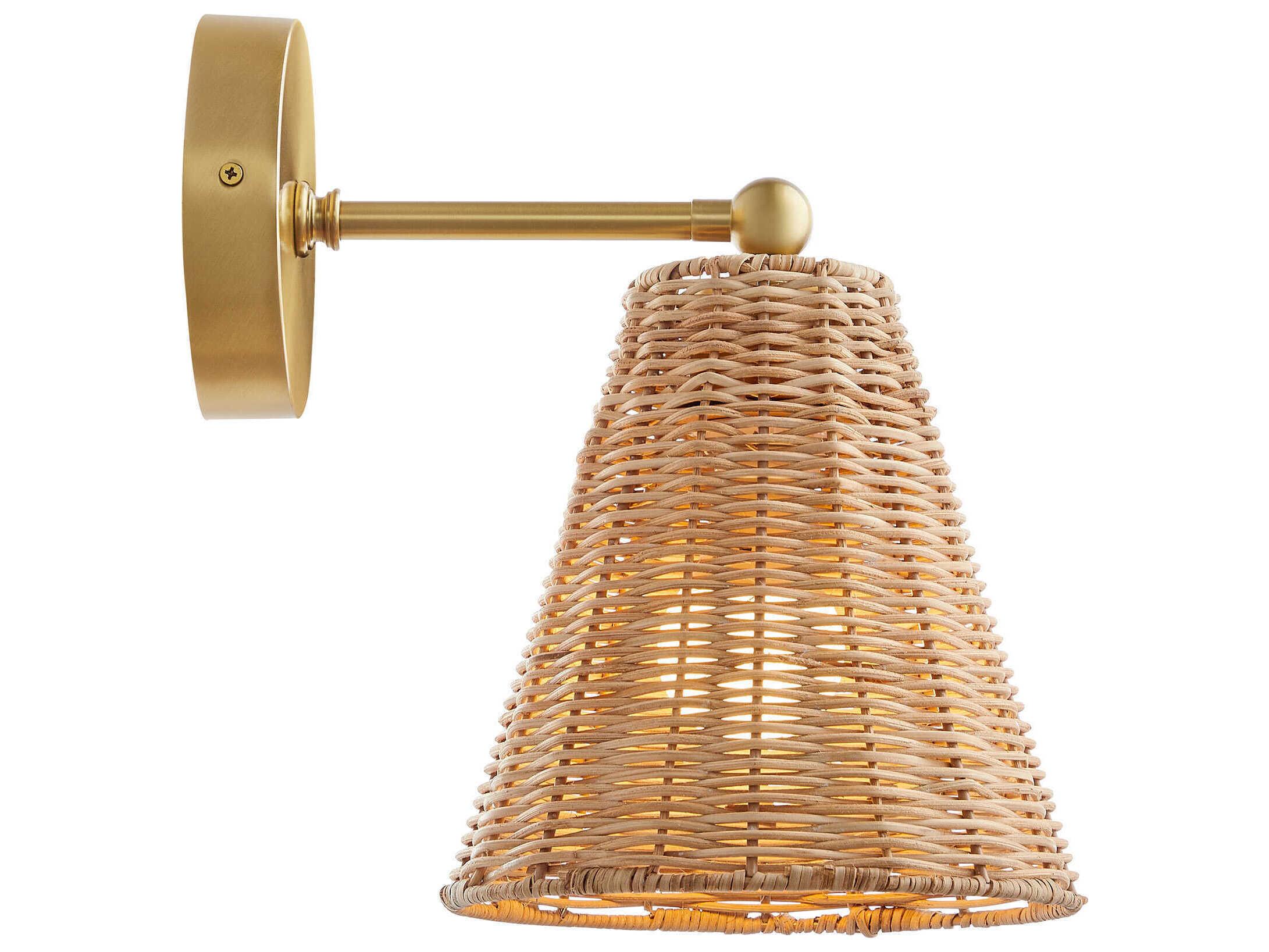 Savoy House Meridian 1-Light Natural Brass Wall Sconce
