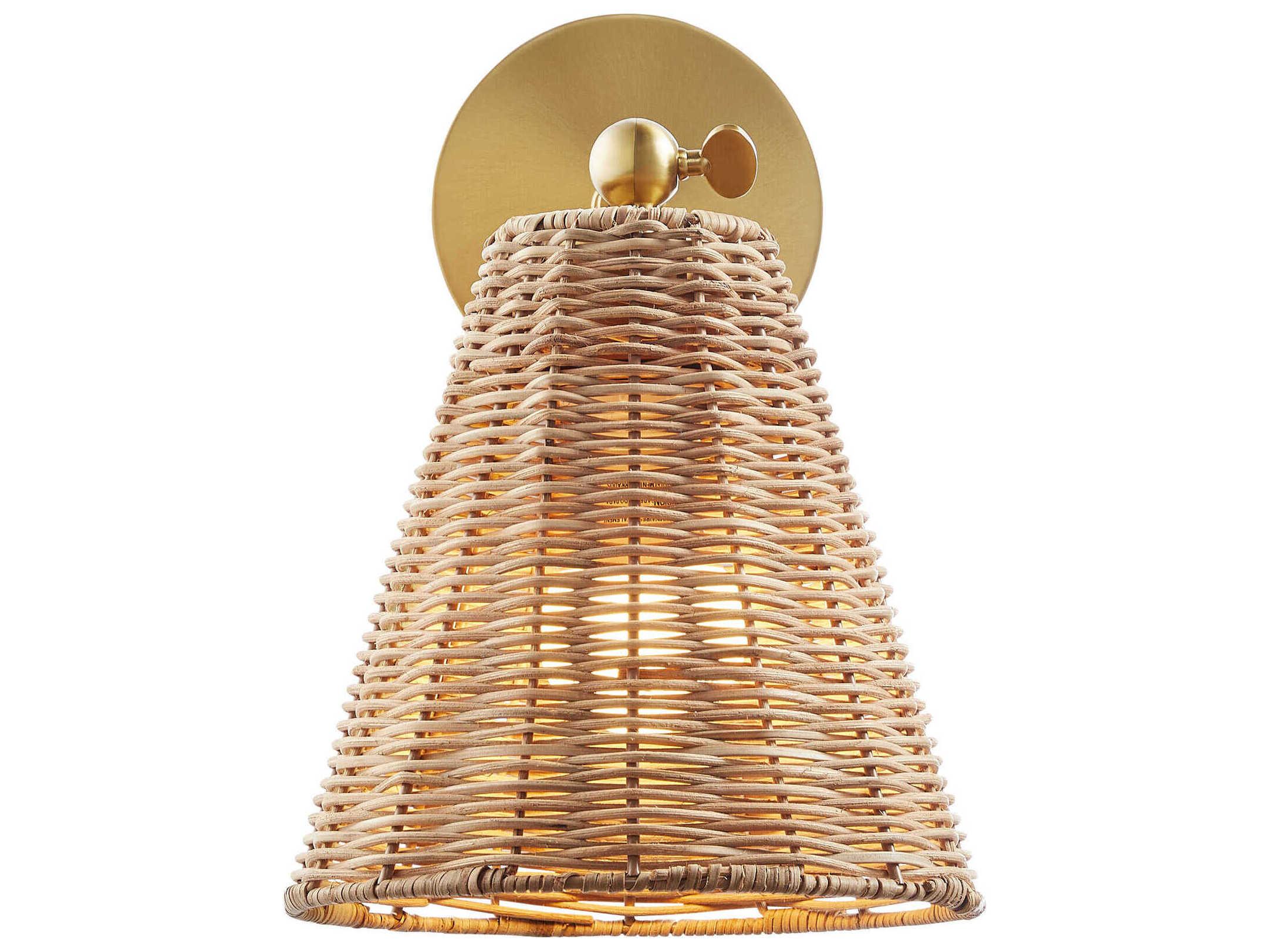 Savoy House Meridian 1-Light Natural Brass Wall Sconce