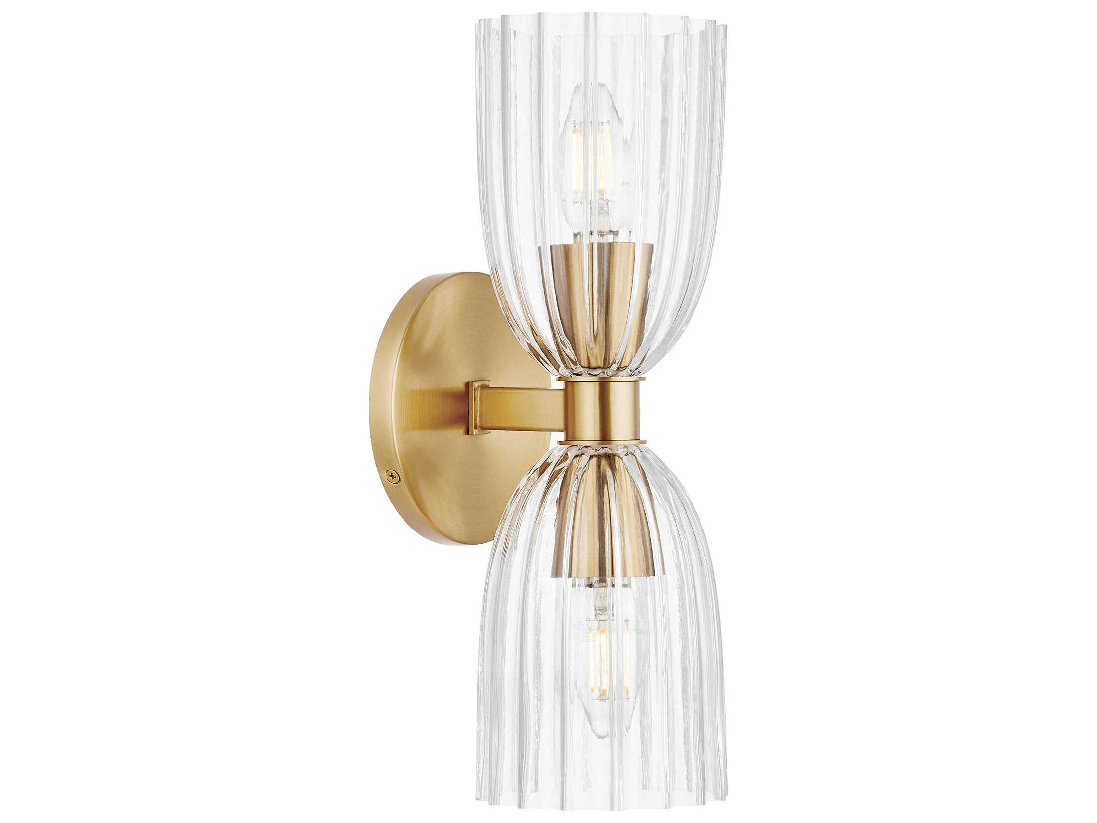 Savoy House Meridian 2-Light Natural Brass Vanity Light